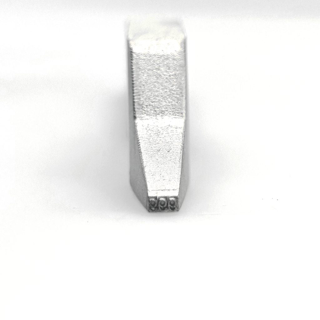 Bent Stamp Specialized for Ring Inside Stamping “999” -Metal Design Stamp - Memk-9025