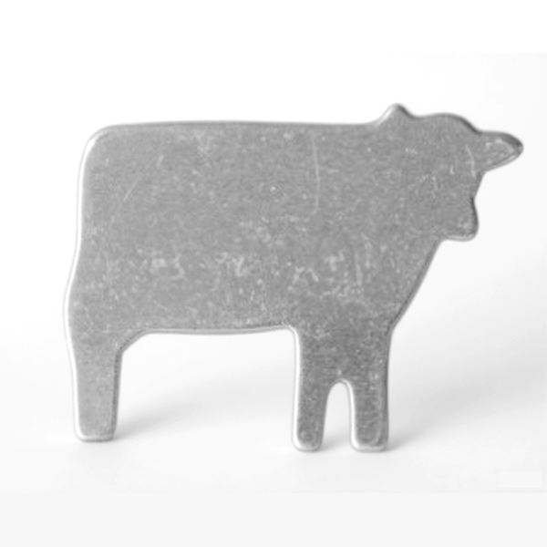 Gray bear-shaped object on a white background MetalStampingBlank