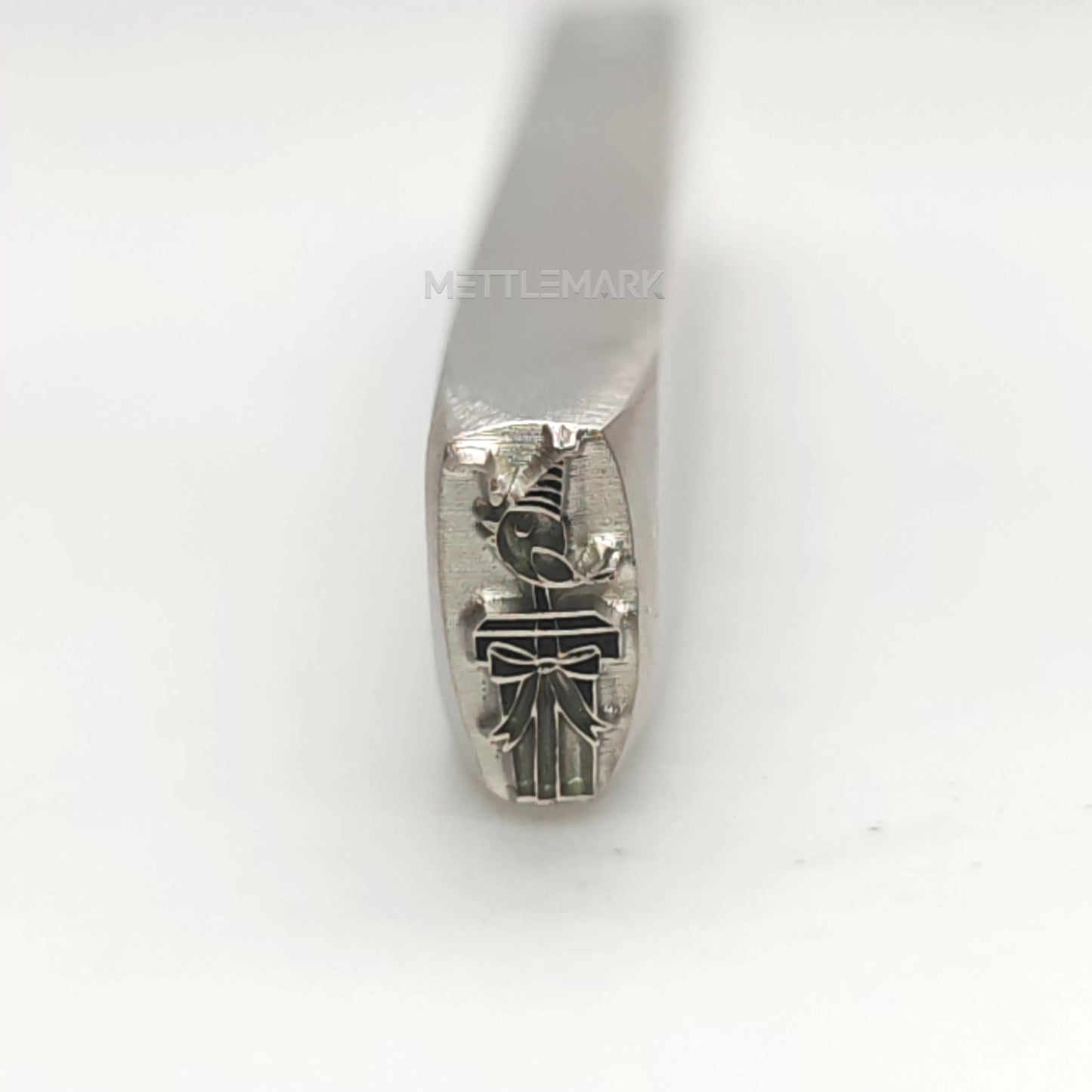 Custom Metal Design Stamp Birthday Singing Bird on A Gift Box - Memk-0832