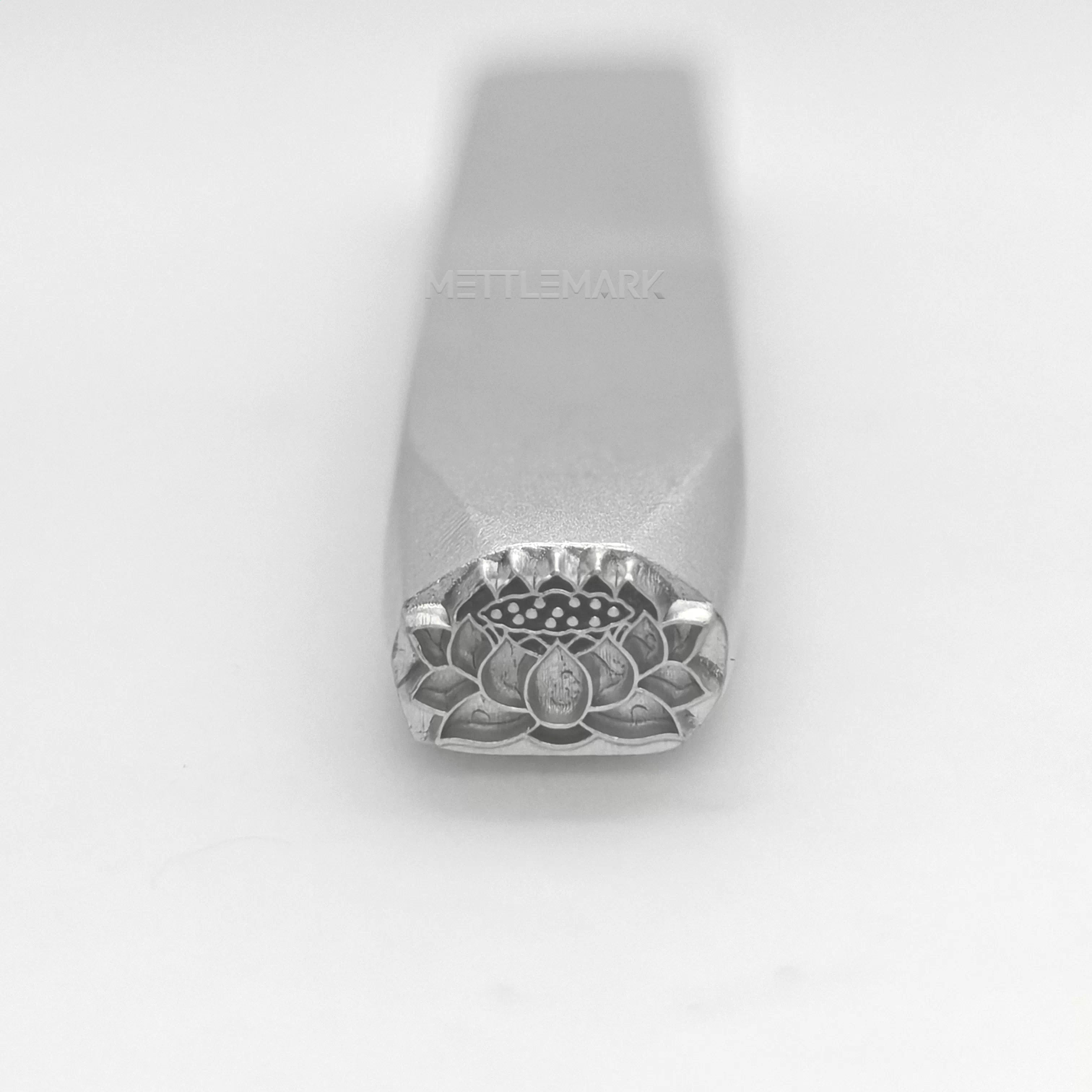 Metal stamp with Lotus flower lotus root