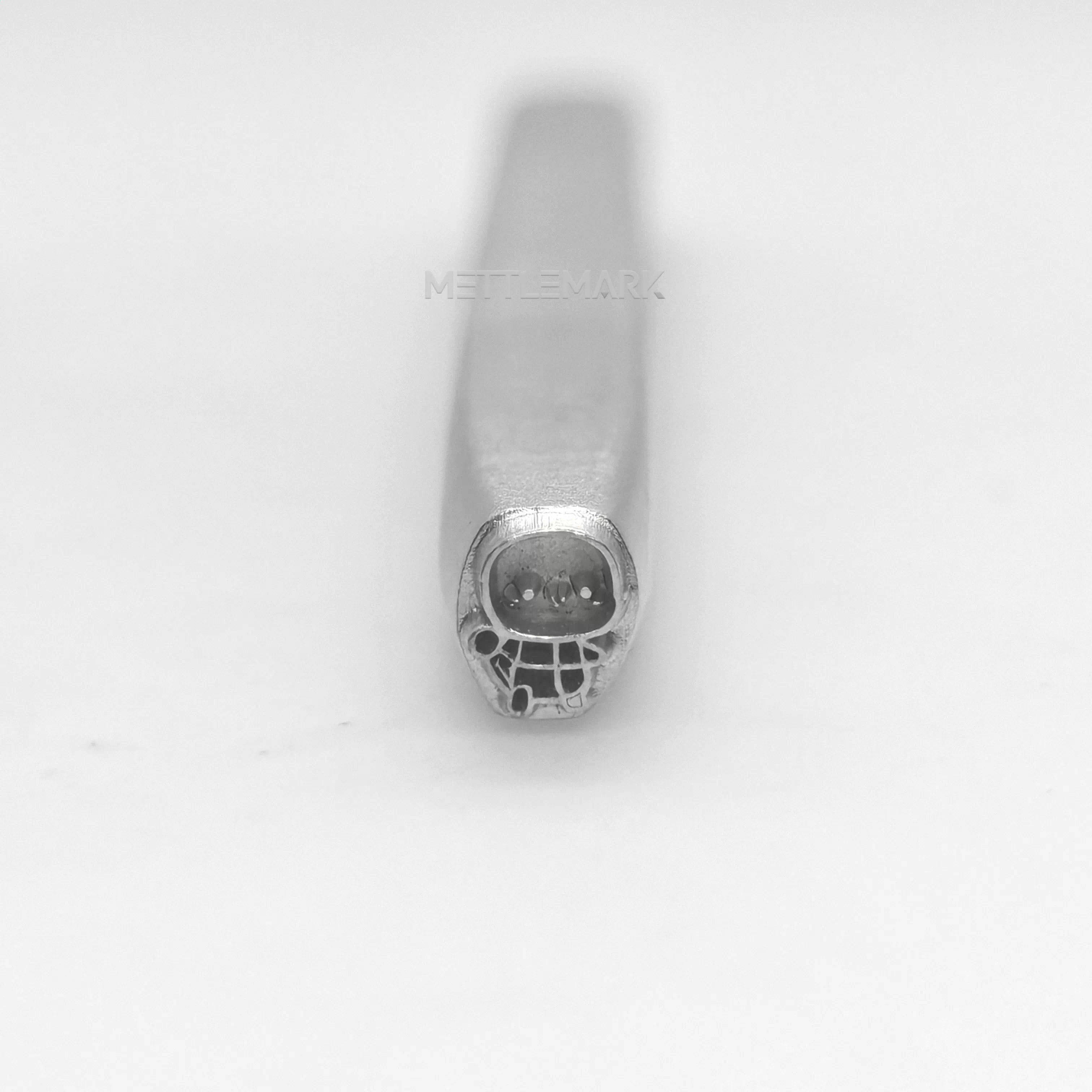 Metal stamping tool with Cartoon Bald Turtle