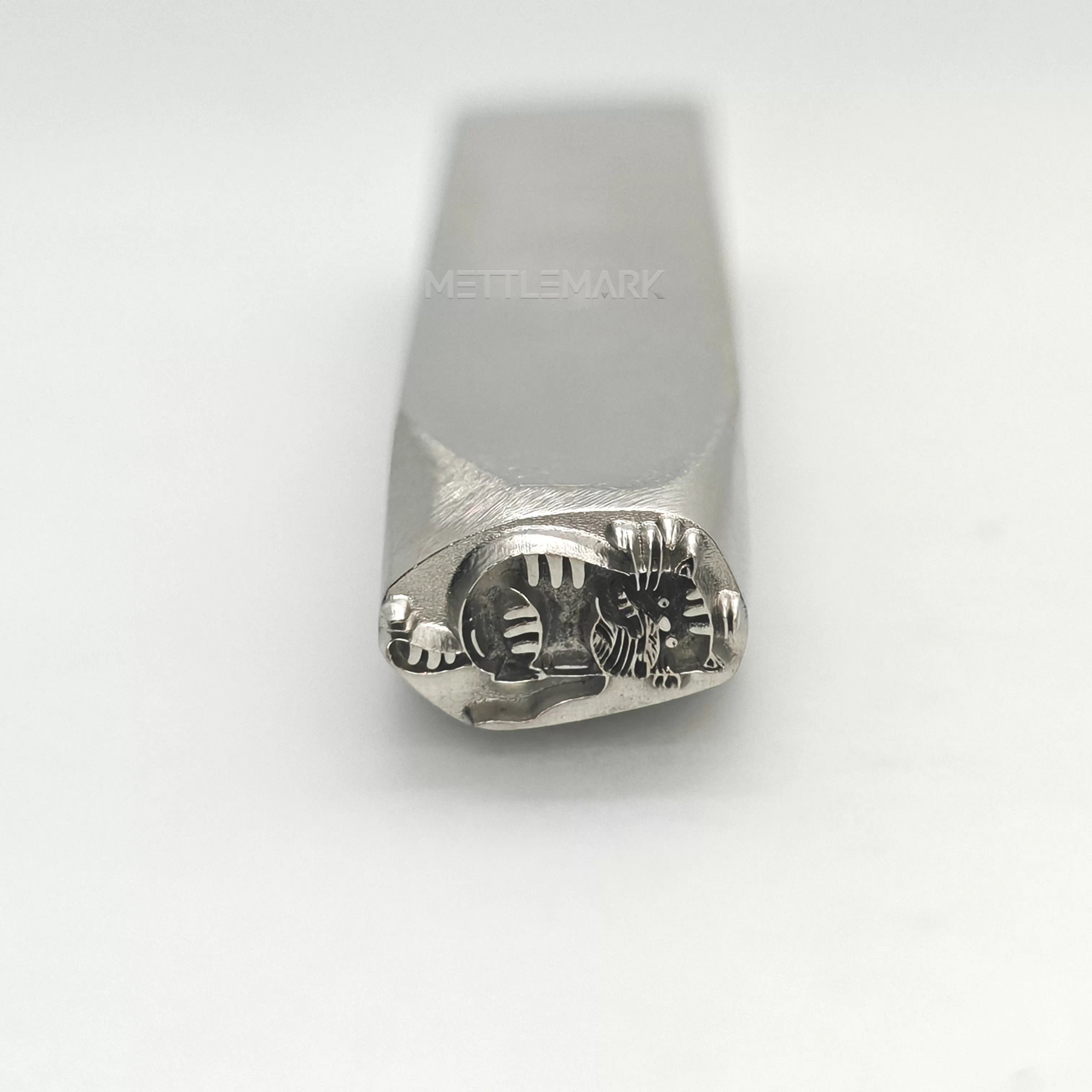 Metal stamping tool with CatKittenPlayingWithBallOfYarn
