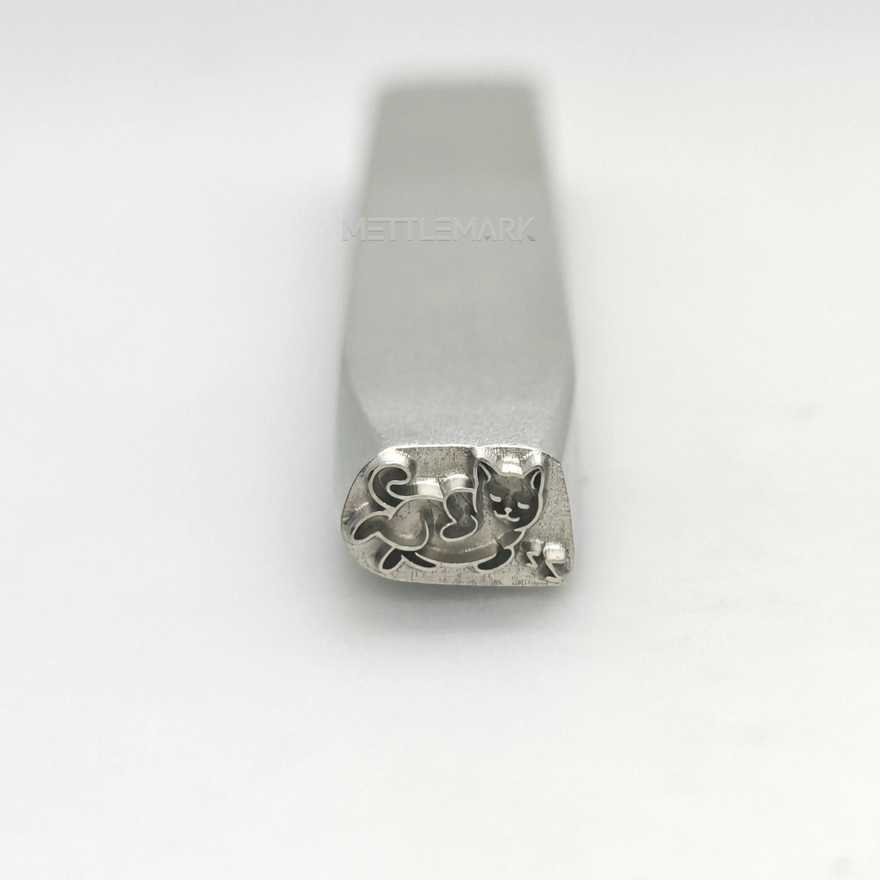 Custom Metal Design Stamp Cat Sleeping Kitten Lying - Memk-0808
