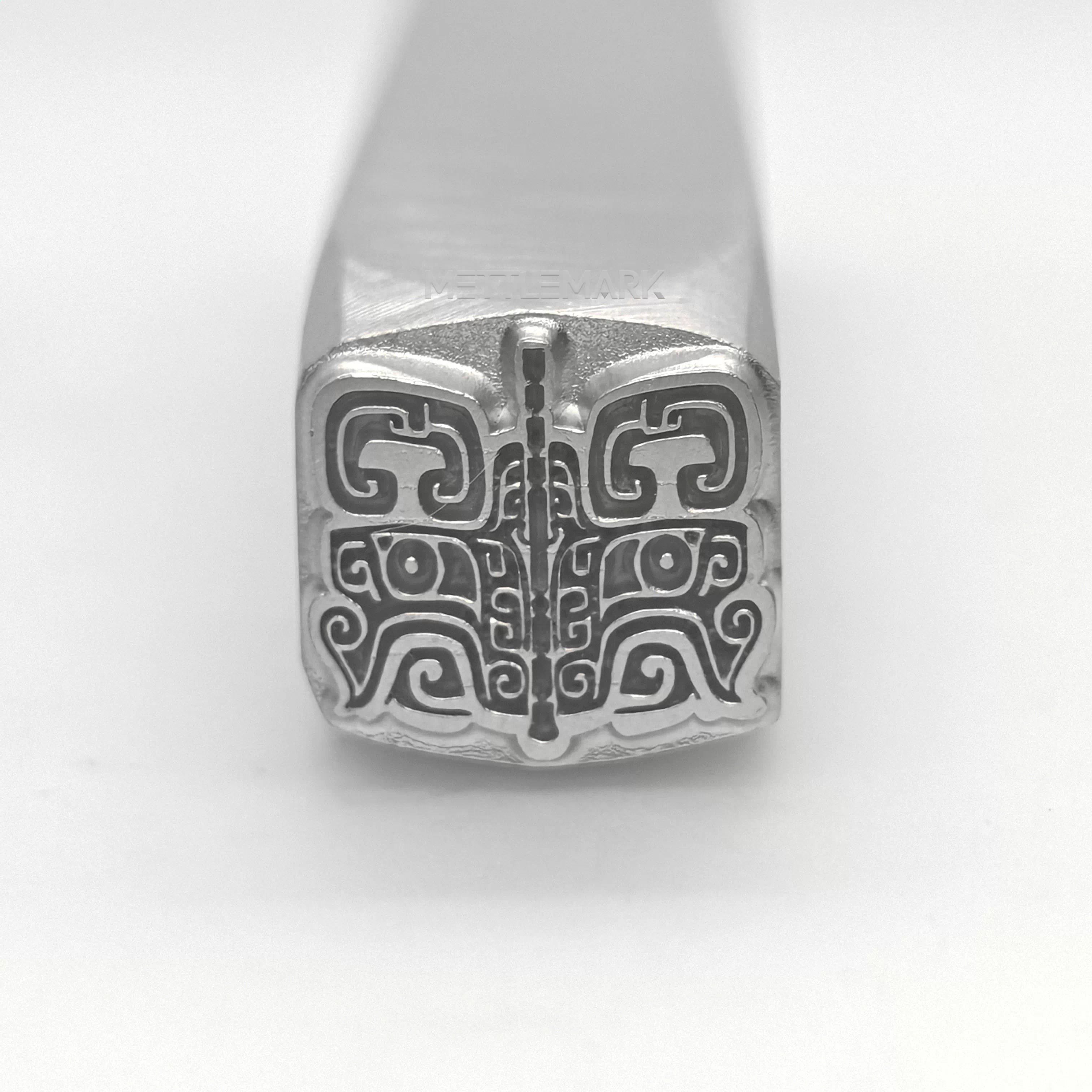 Metal stamping tool with ChineseElements AnimalFacePattern