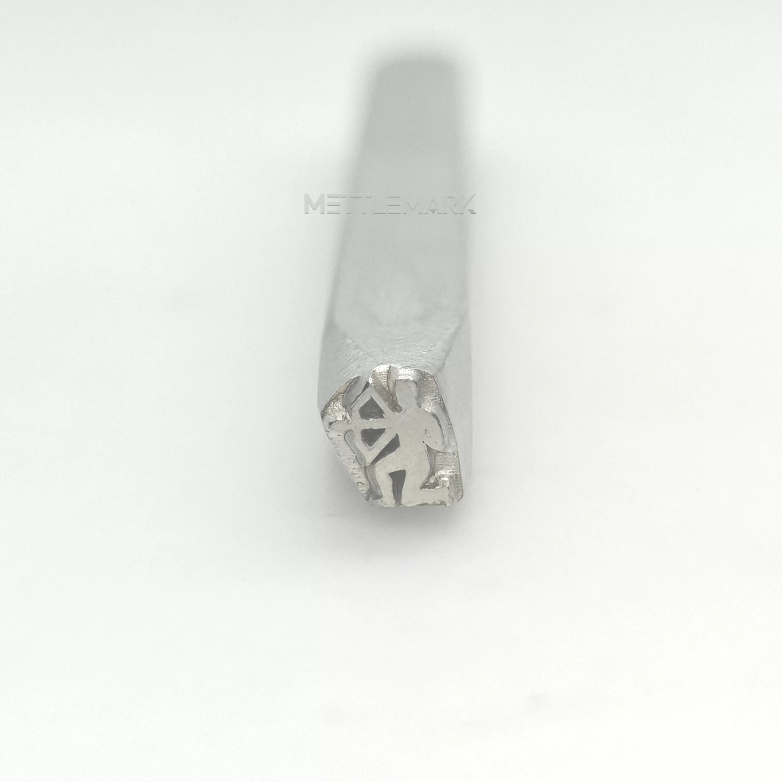 Metal stamp with shooter