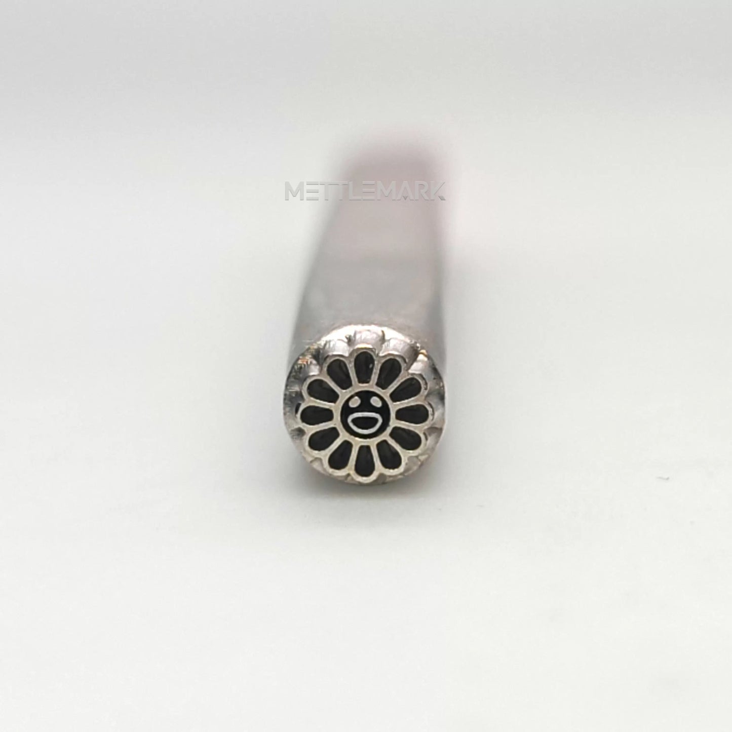 Custom Metal Stamp Flowers Sunflower with Smiley face - Memk-1207