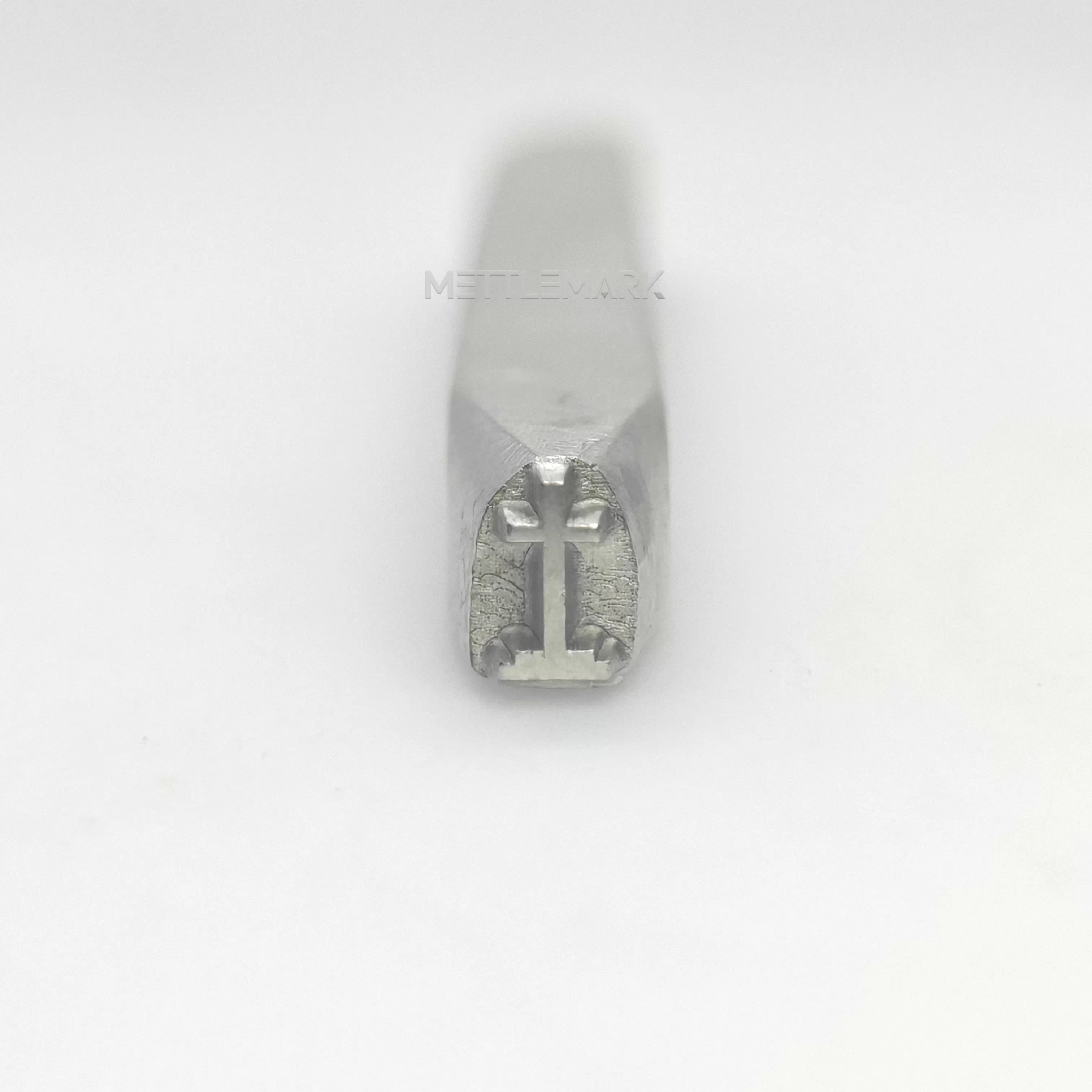 Custom Metal Stamp Halloween Cross Tombstone 3 Symbol Metal Design Stamp - Memk-0006