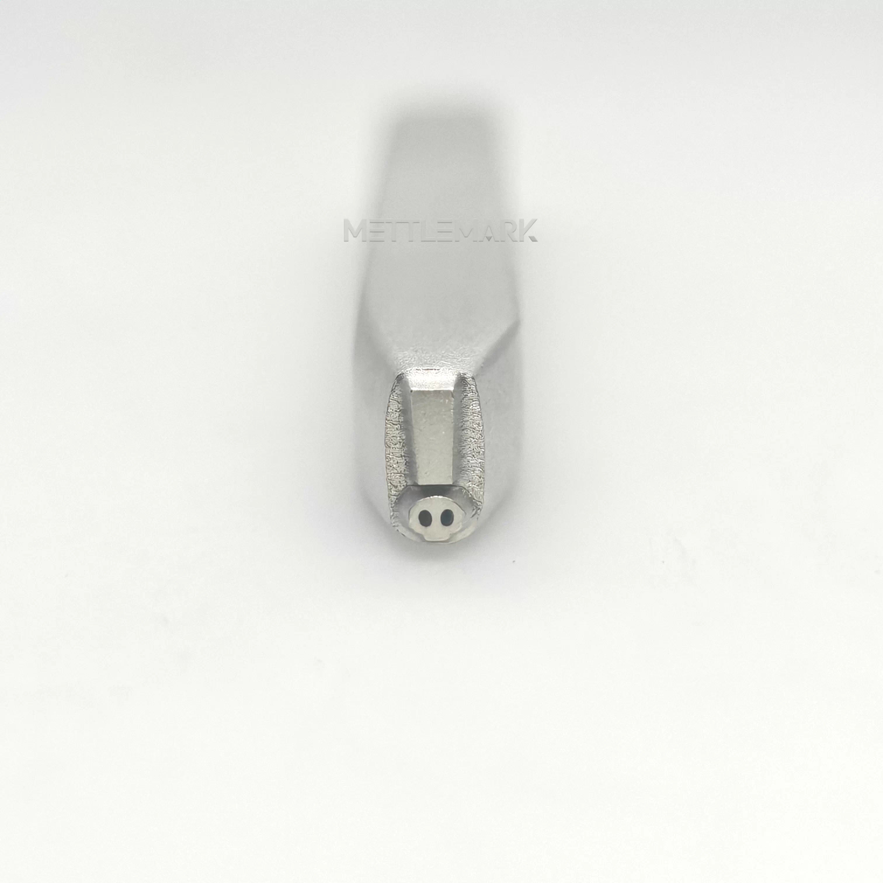 Metal stamping tool with Halloween GhostFaceExclamation