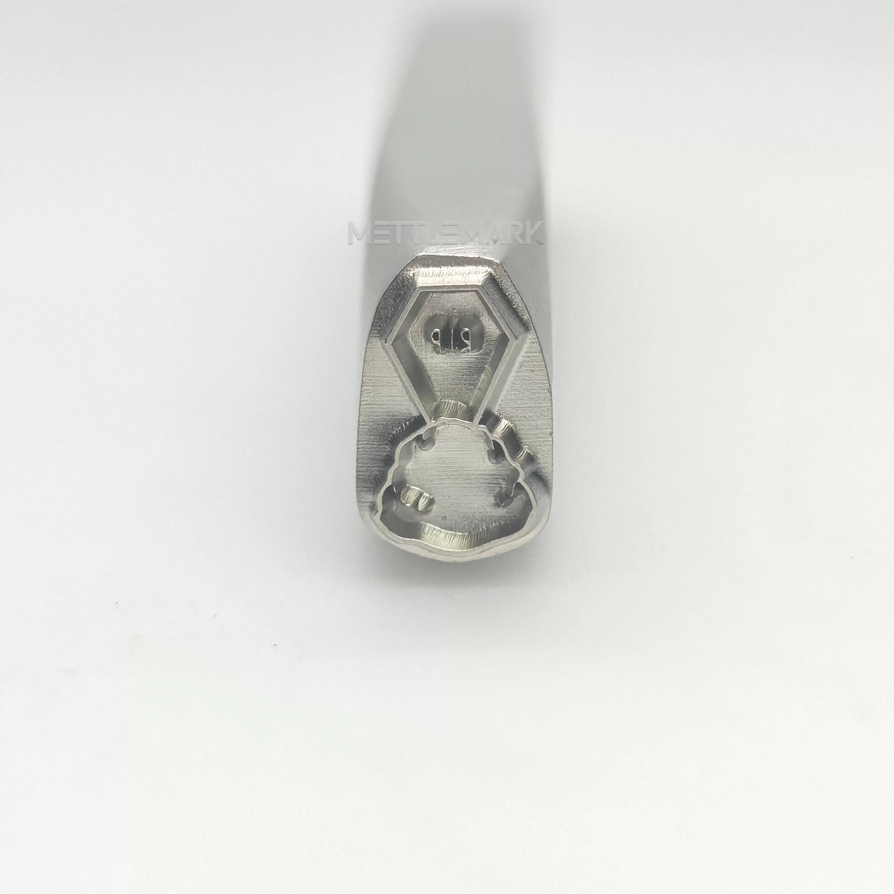 Custom Metal Stamp Halloween Tombstone 2 Symbol Metal Design Stamp - Memk-0014