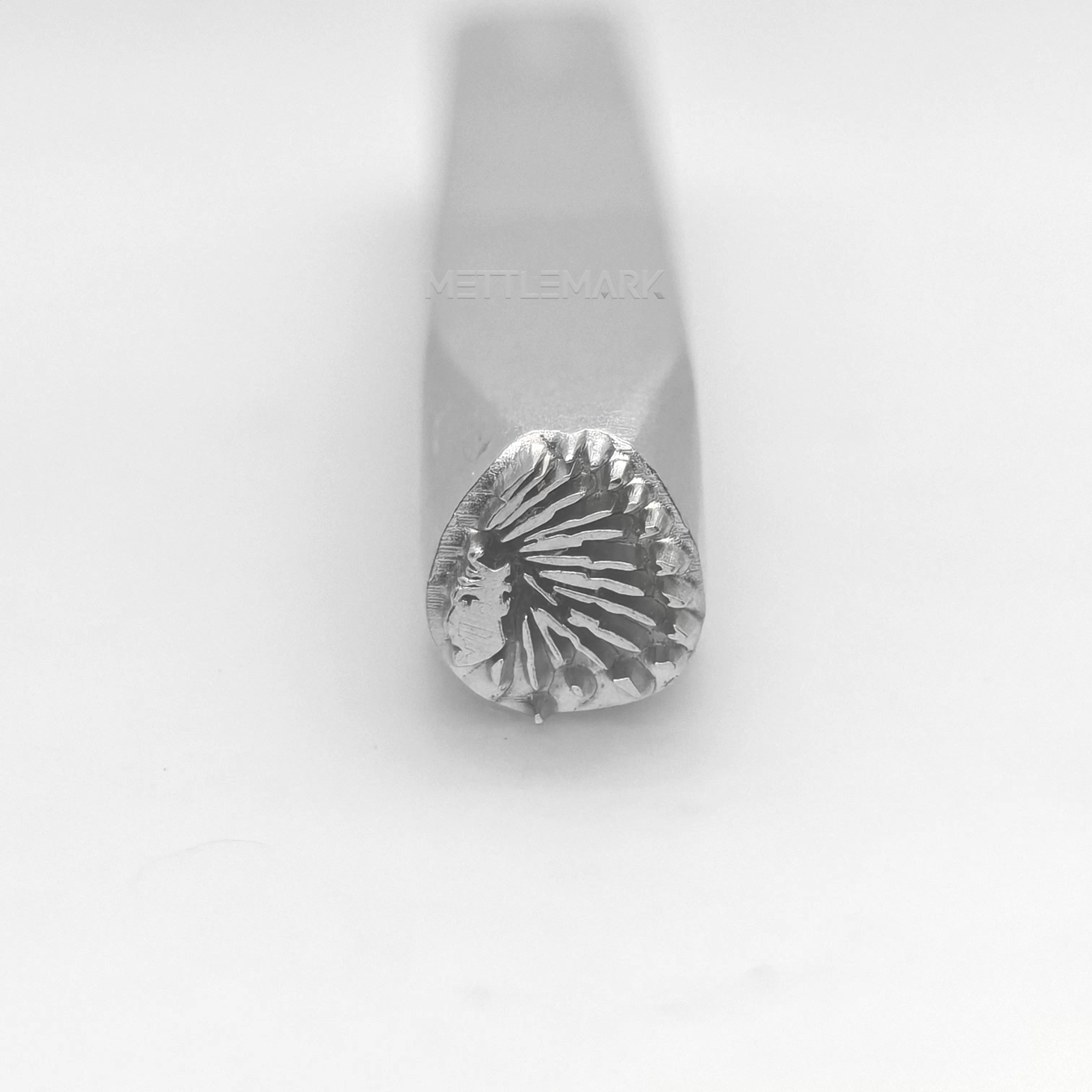 Metal stamping tool with Indian ClassicPortraitsOfIndianTribes