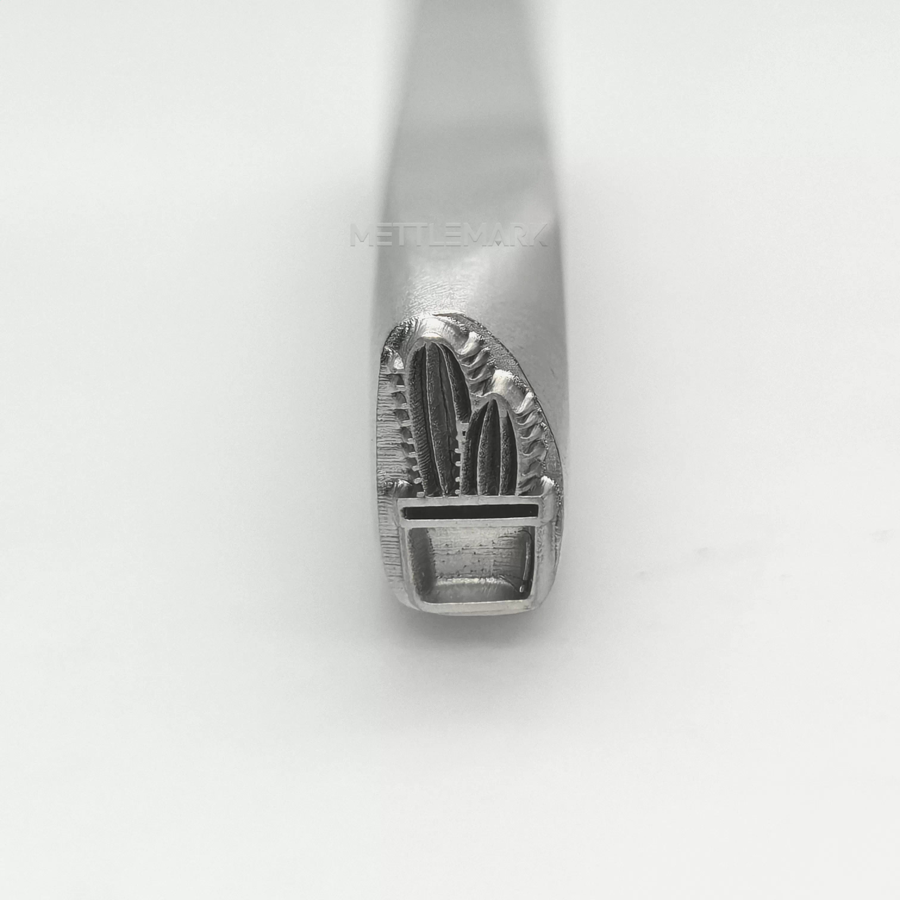 Metal stamping tool with cactus flower pot