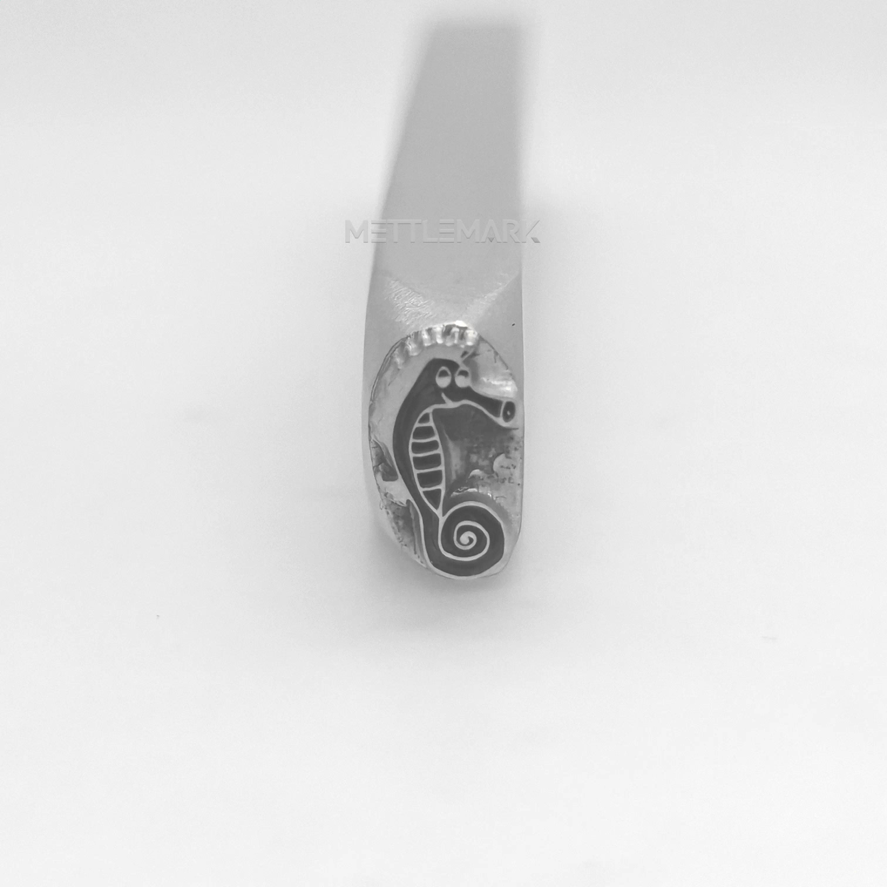 Metal stamping tool with ocean seahorse