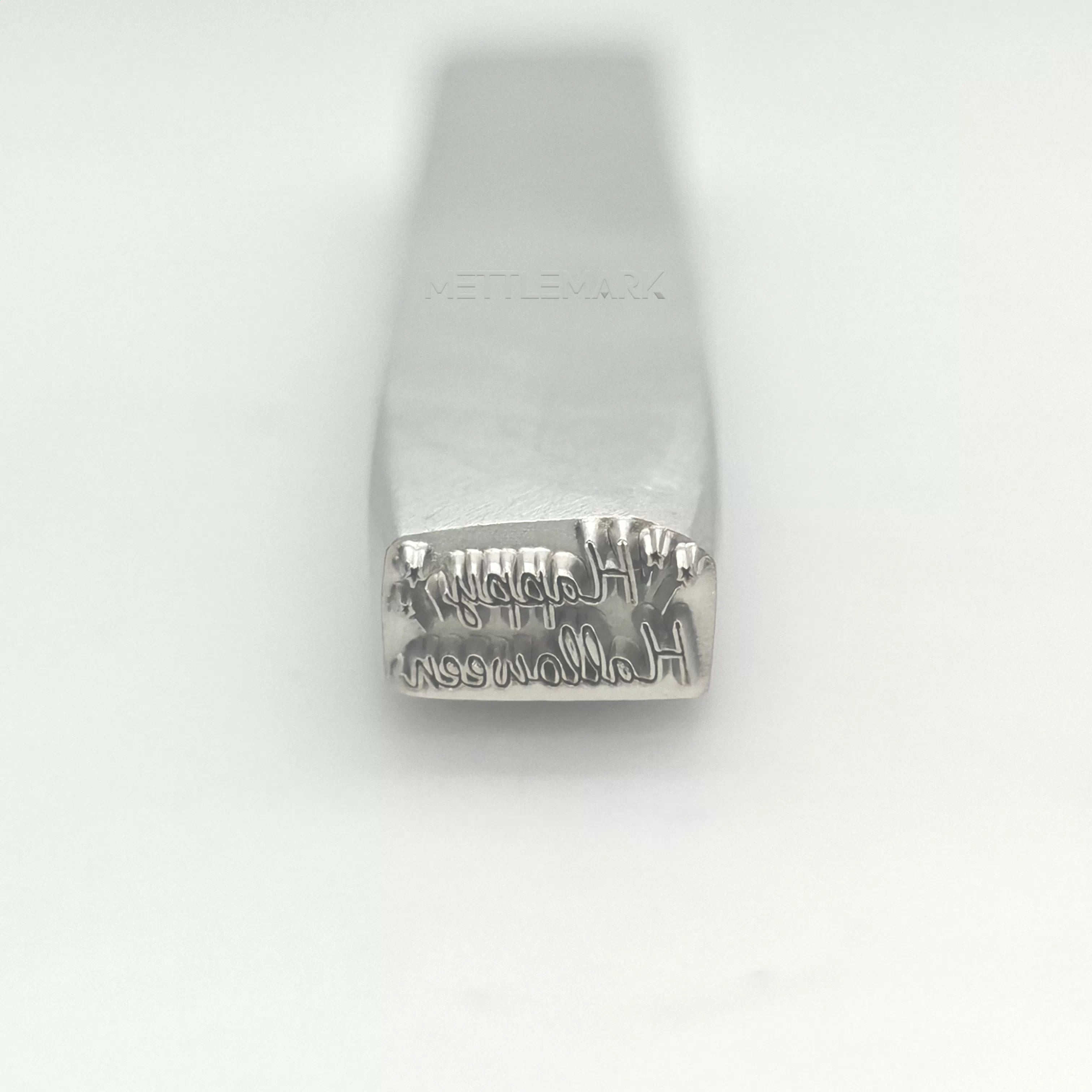 Metal stamping tool with Text Happyhalloween