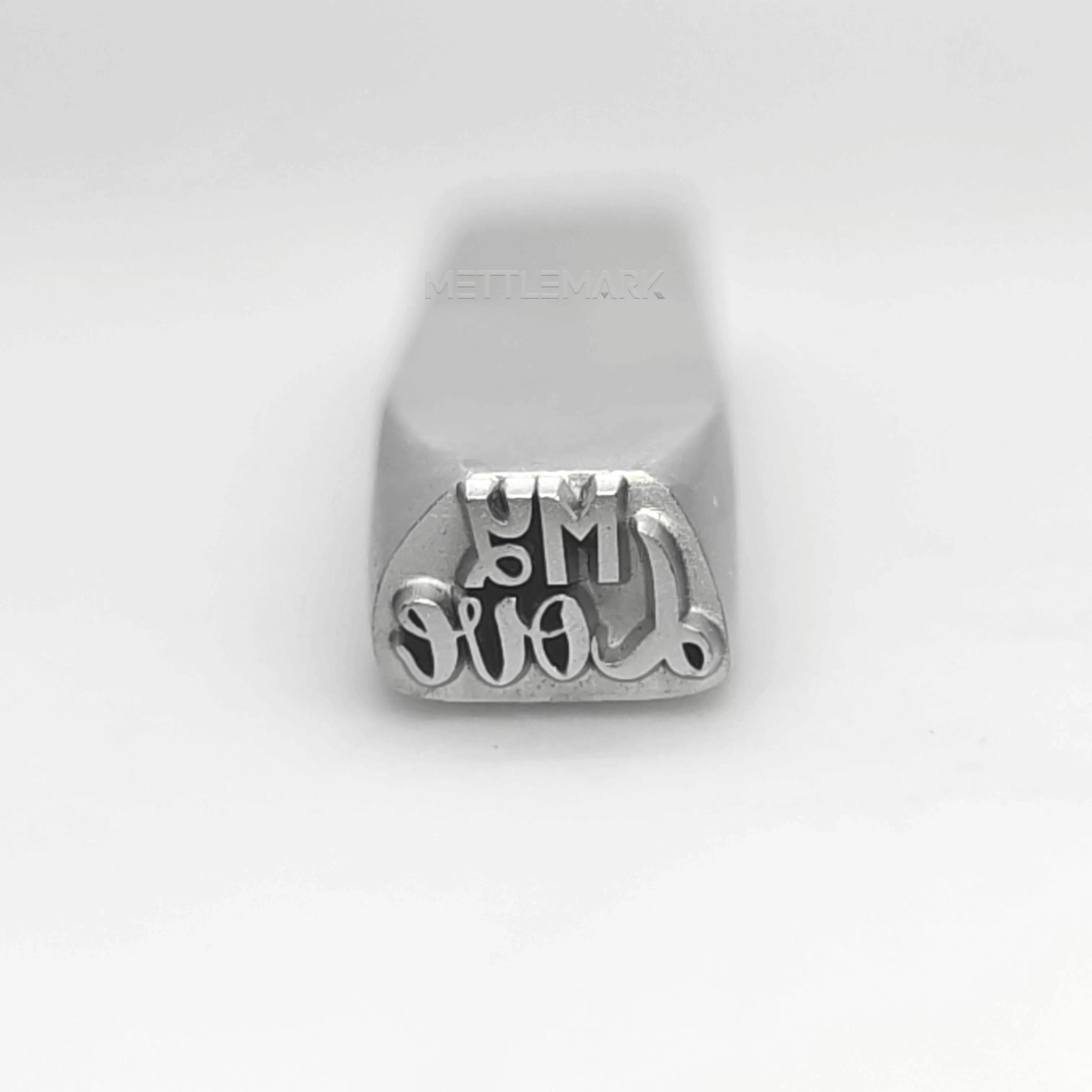 Metal stamping tool with Text my love