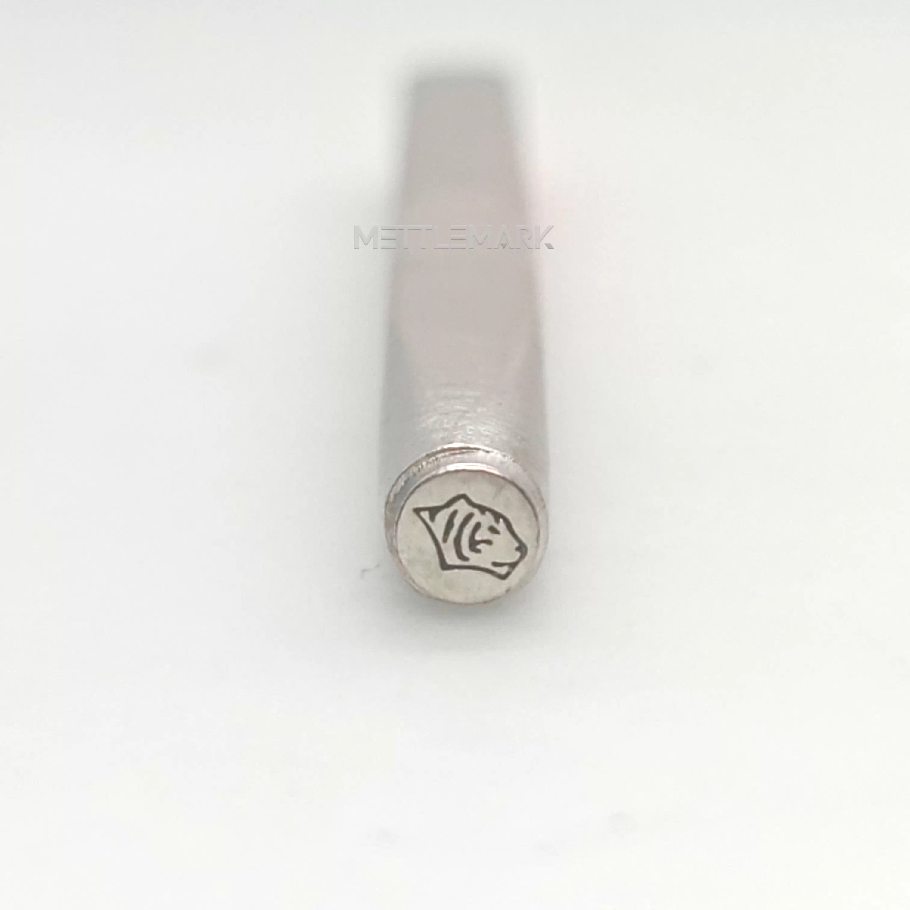 Metal stamp with a tiger design