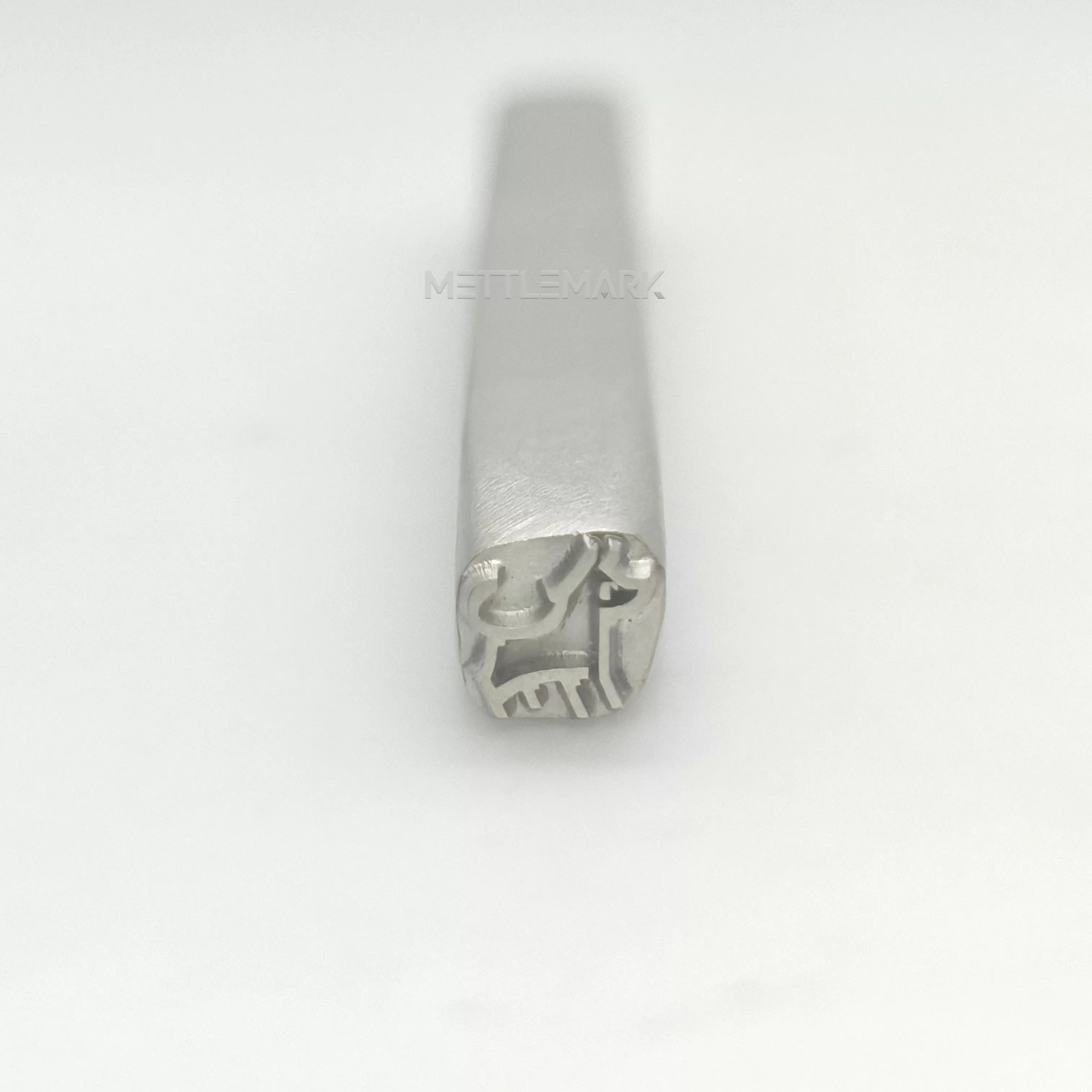 Metal stamp with a dog design