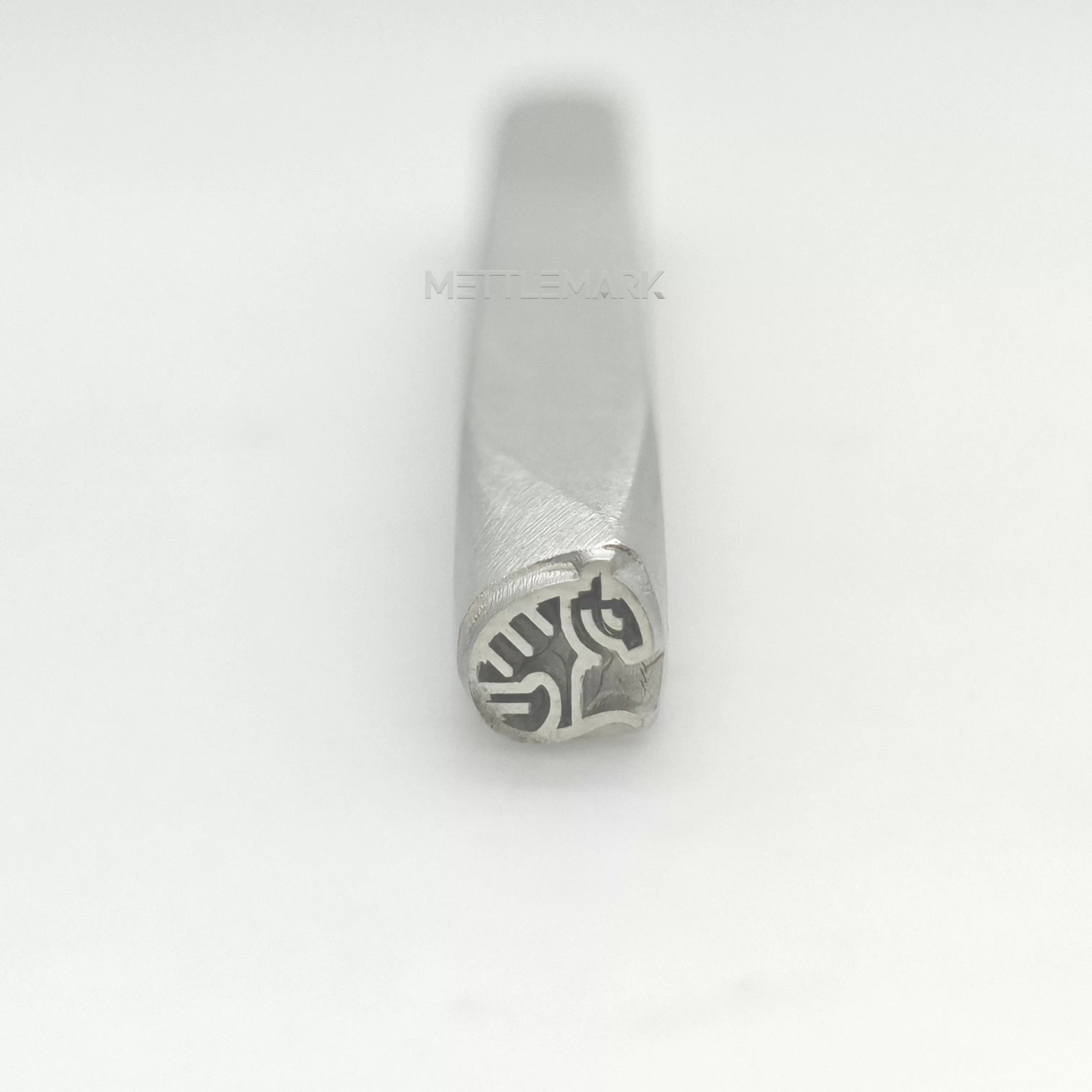 Metal stamp with a tiger design