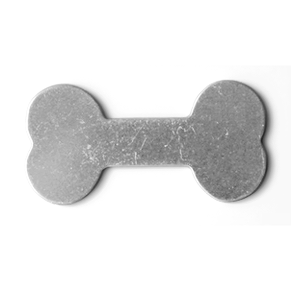 Gray bone-shaped object on a white background MetalStampingBlank