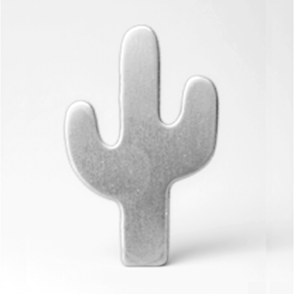 Cactus-shaped object on a white background MetalStampingBlank