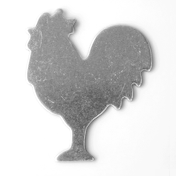 Silhouette of a rooster on a white background MetalStampingBlank