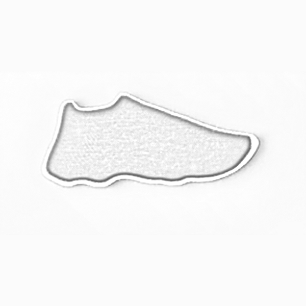 Outline of a shoe on a white background MetalStampingBlank