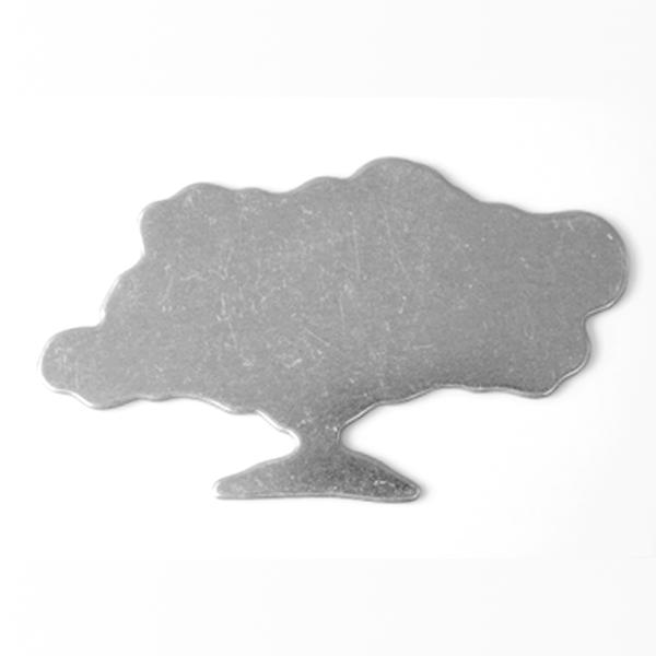 Metallic leaf-shaped object on a white background MetalStampingBlank