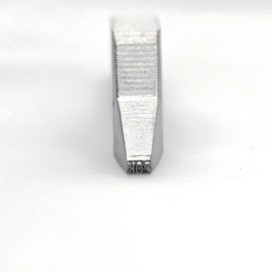 Bent Stamp Specialized for Ring Inside Stamping “20K” -Metal Design Stamp - Memk-9008