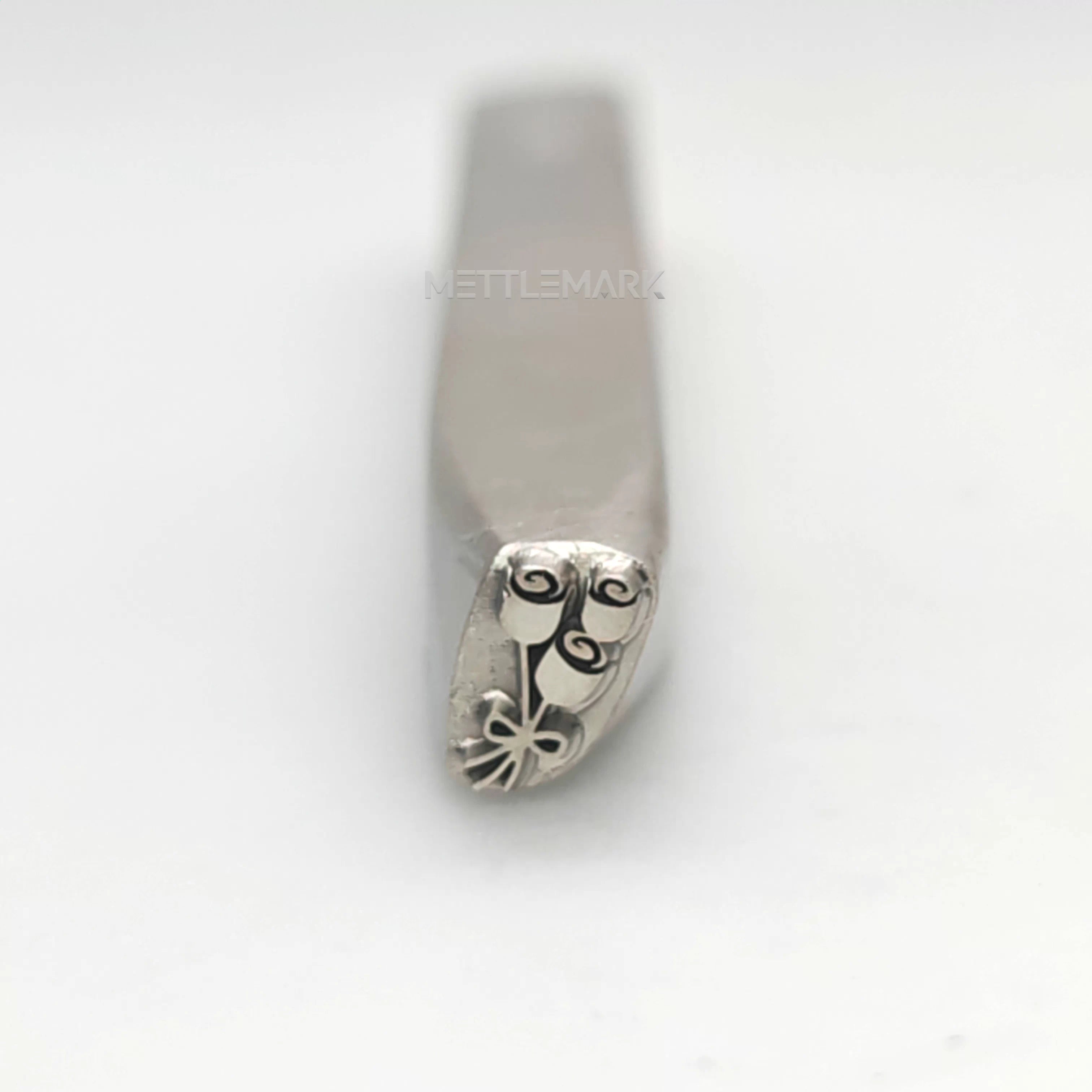 Custom Metal Design Stamp Three Bunches of Roses - Memk-0844