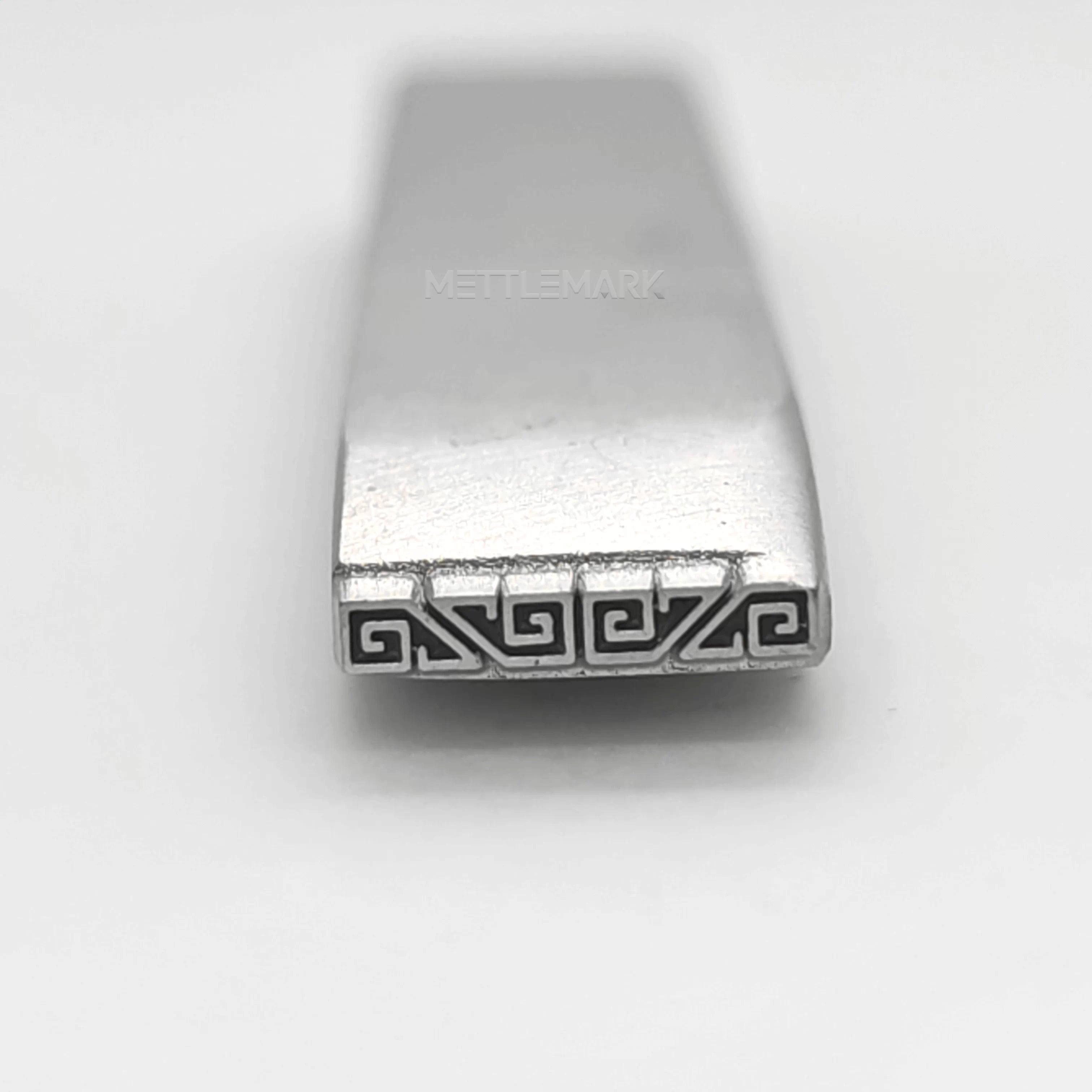 Metal stamping tool with BordersCityWallPattern
