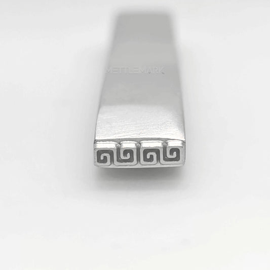 Custom Metal Design Stamp Borders Handshake Pattern - Memk-1110