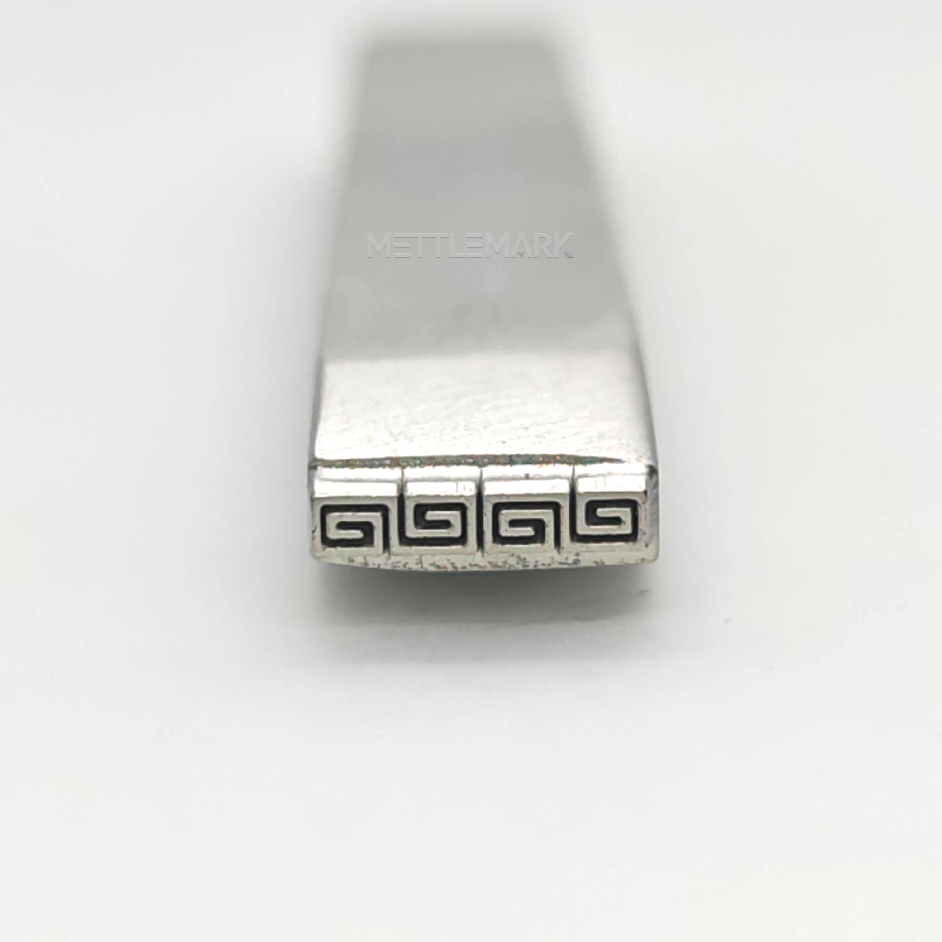 Custom Metal Design Stamp Borders Handshake Pattern - Memk-1113