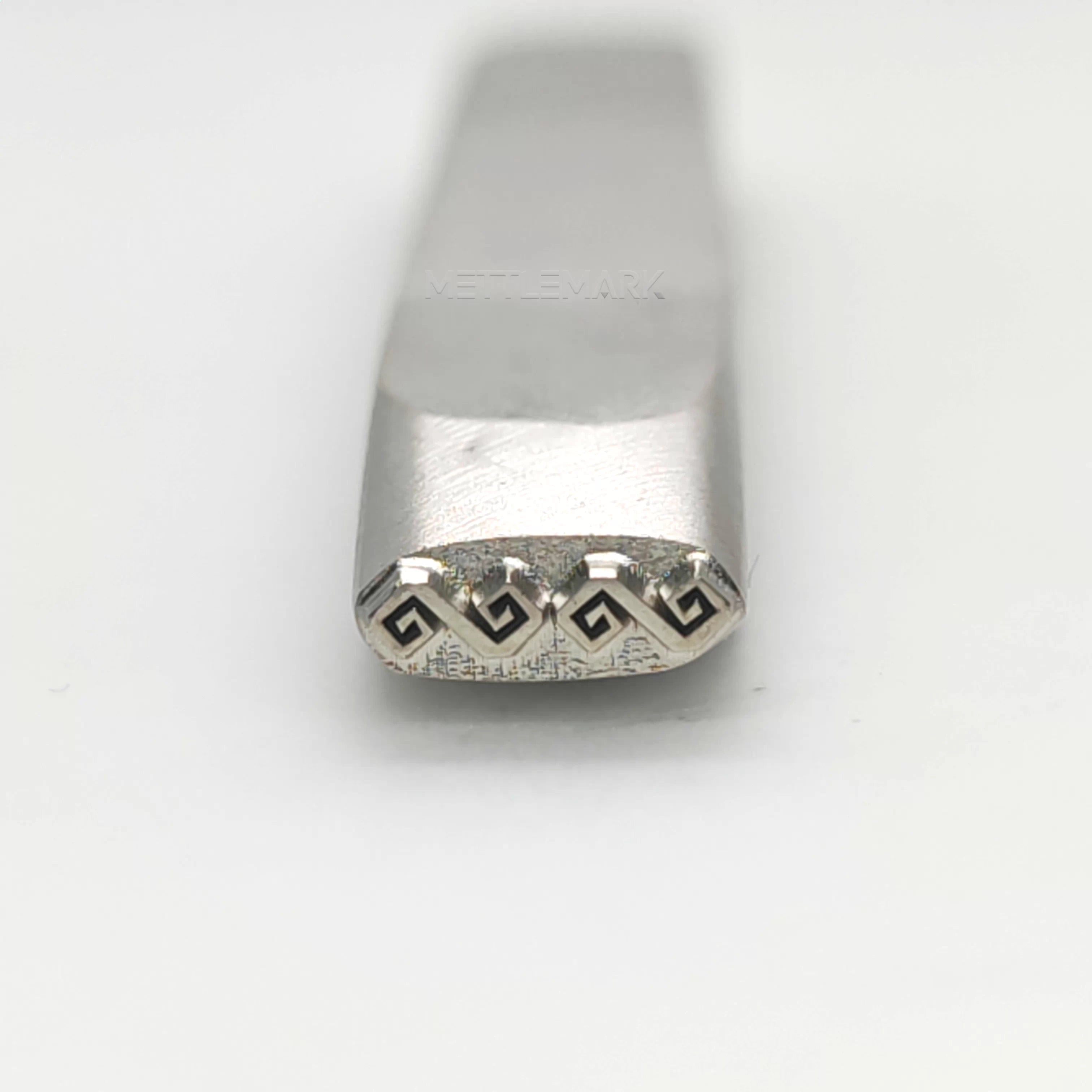 Custom Metal Design Stamp Borders Handshake Pattern - Memk-1114