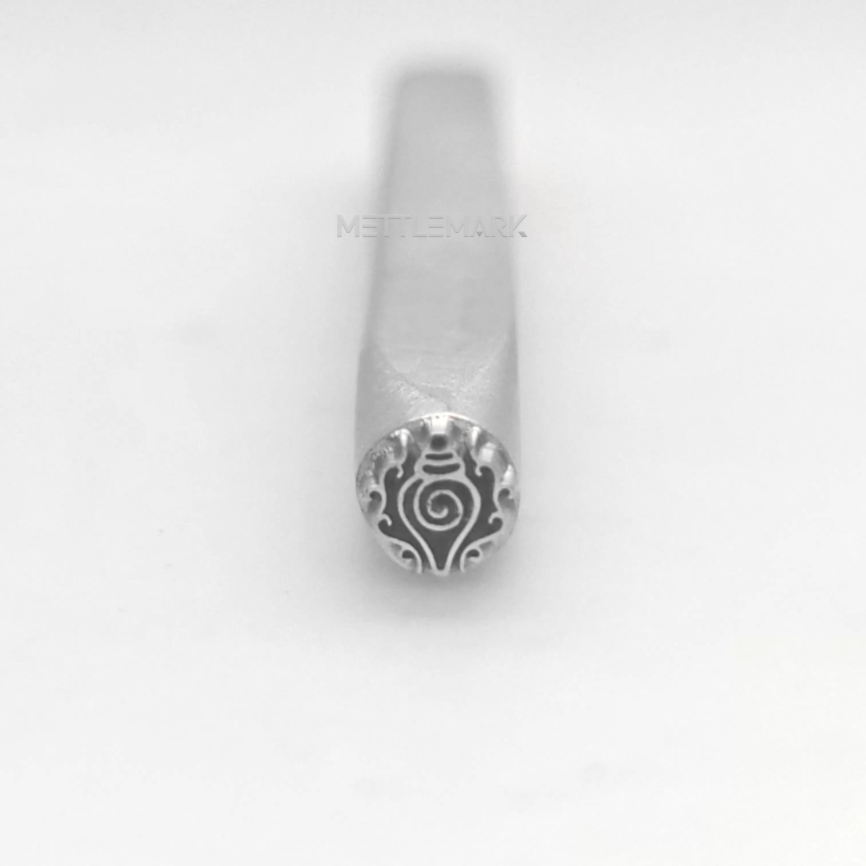 Metal stamp with Buddhism Conch
