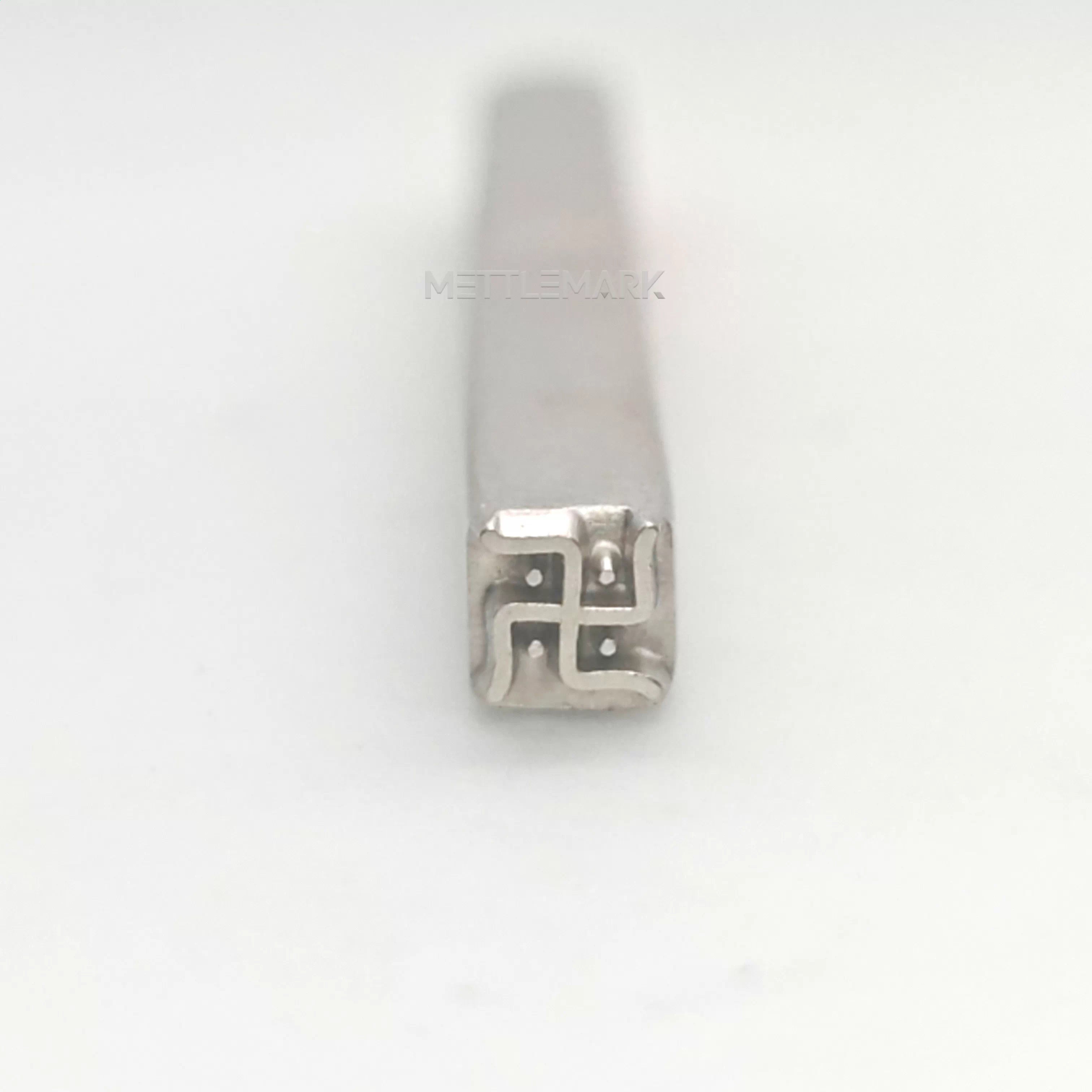 Metal stamp with Buddhism wastika Knot