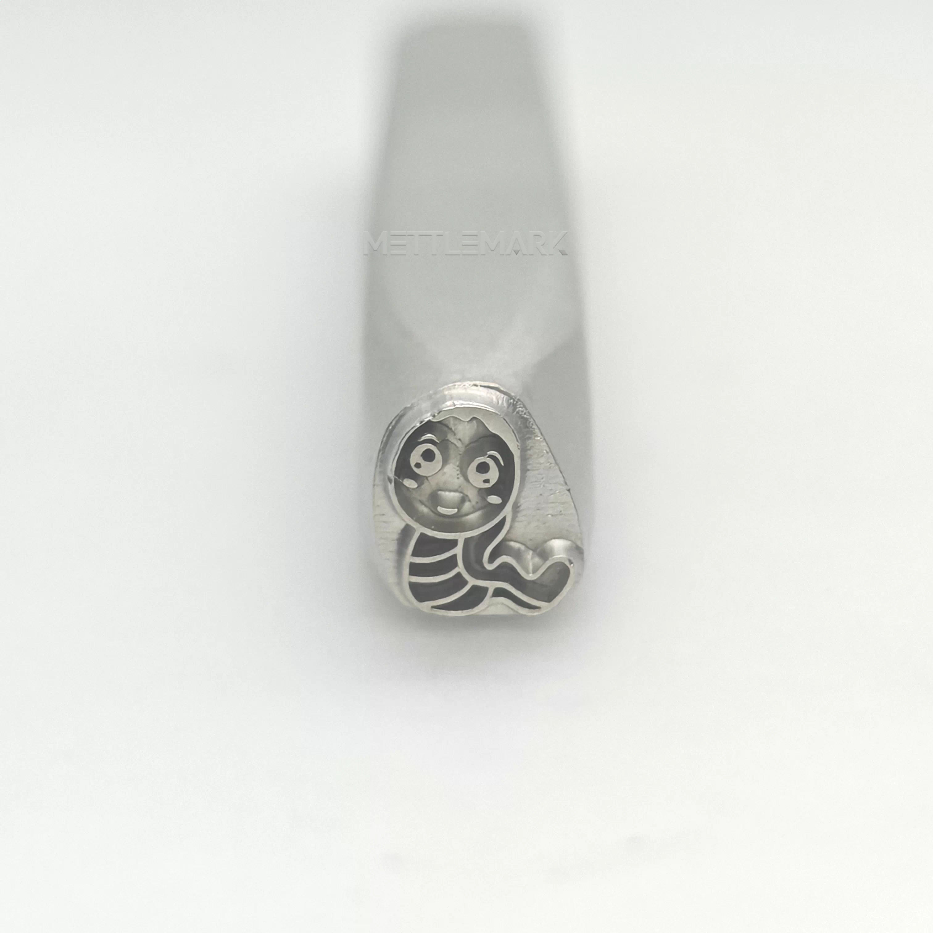 Metal stamping tool with Cartoon Caterpillar