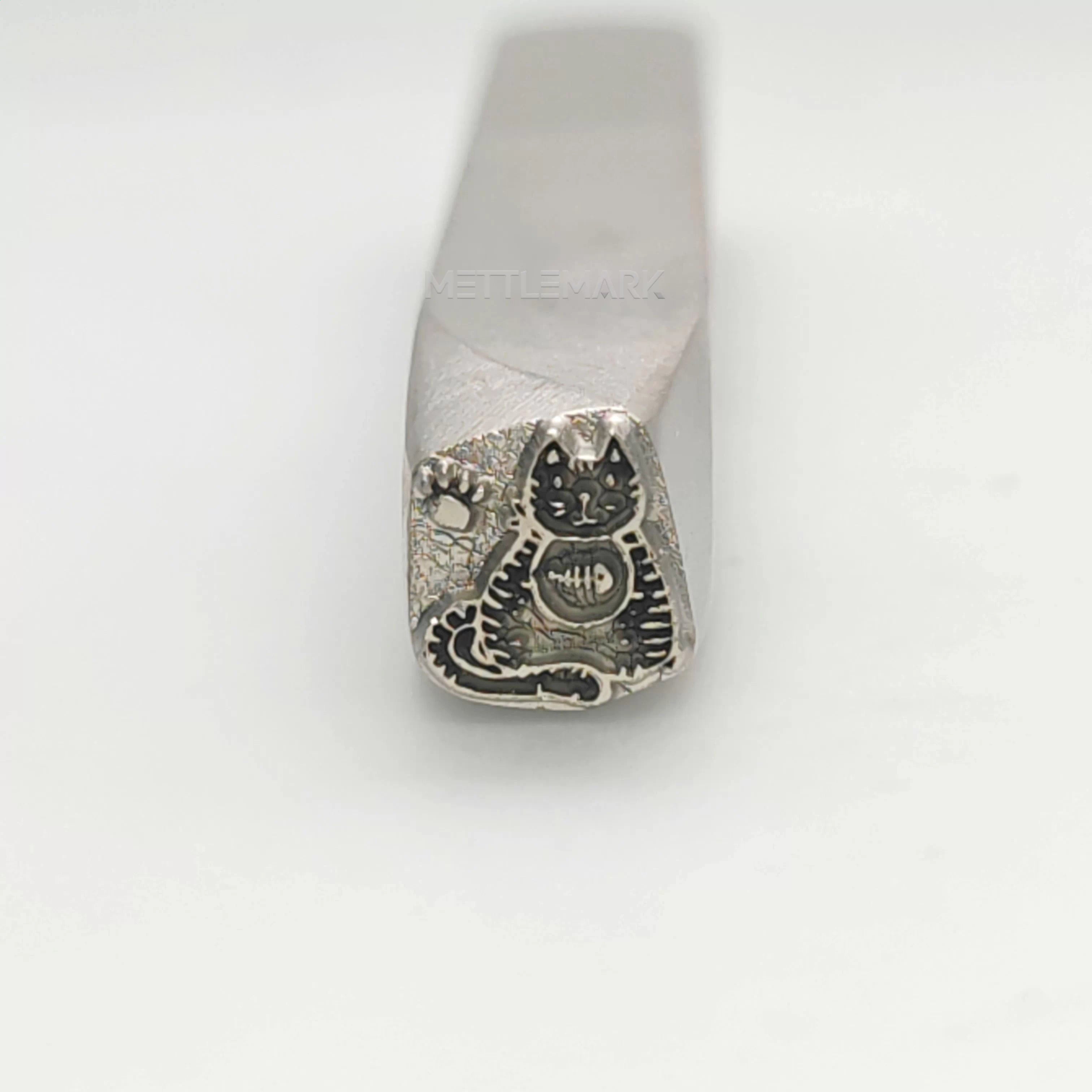 Metal stamping tool with CatKittenEatingFish