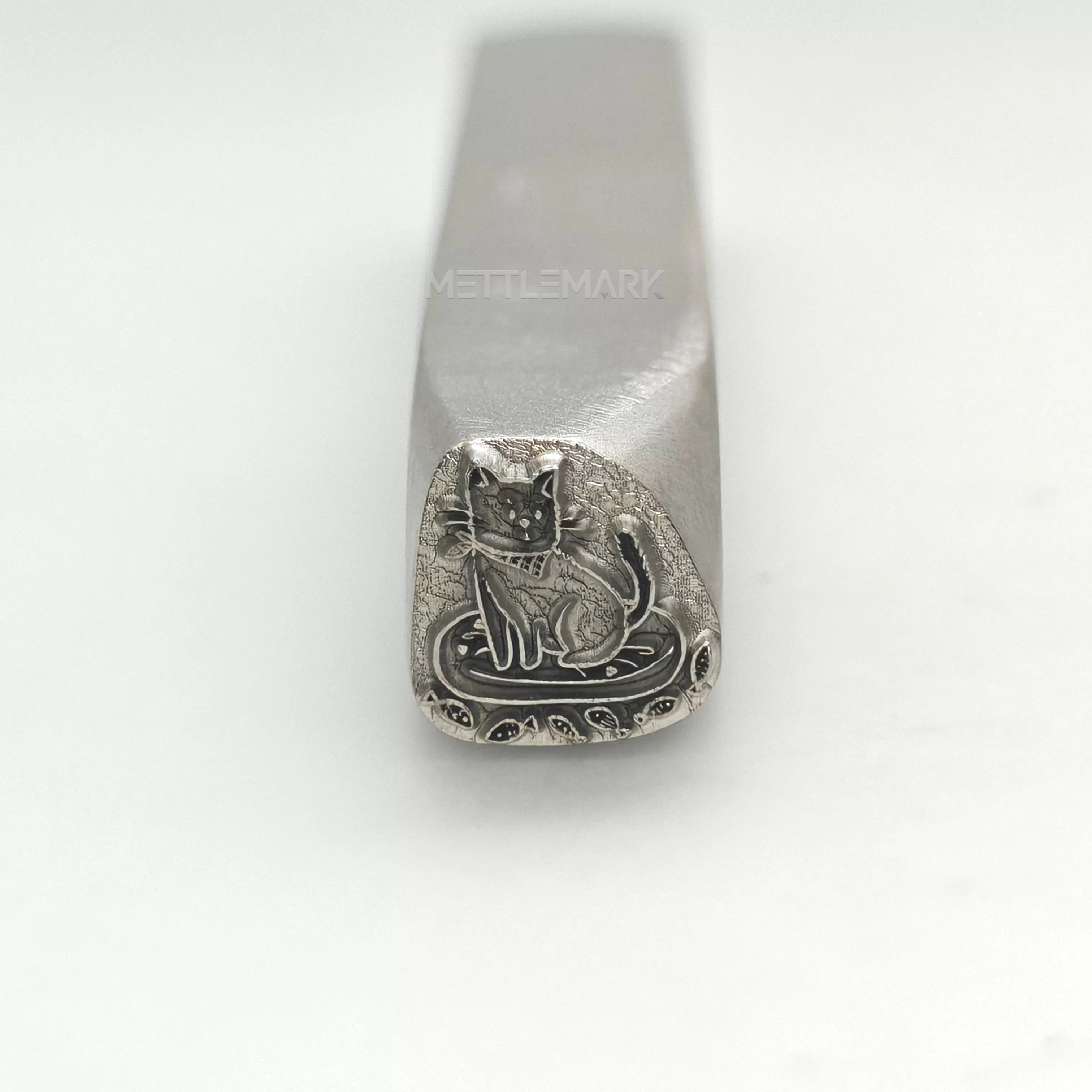 Metal stamping tool with animal CatKittenOnTheMat