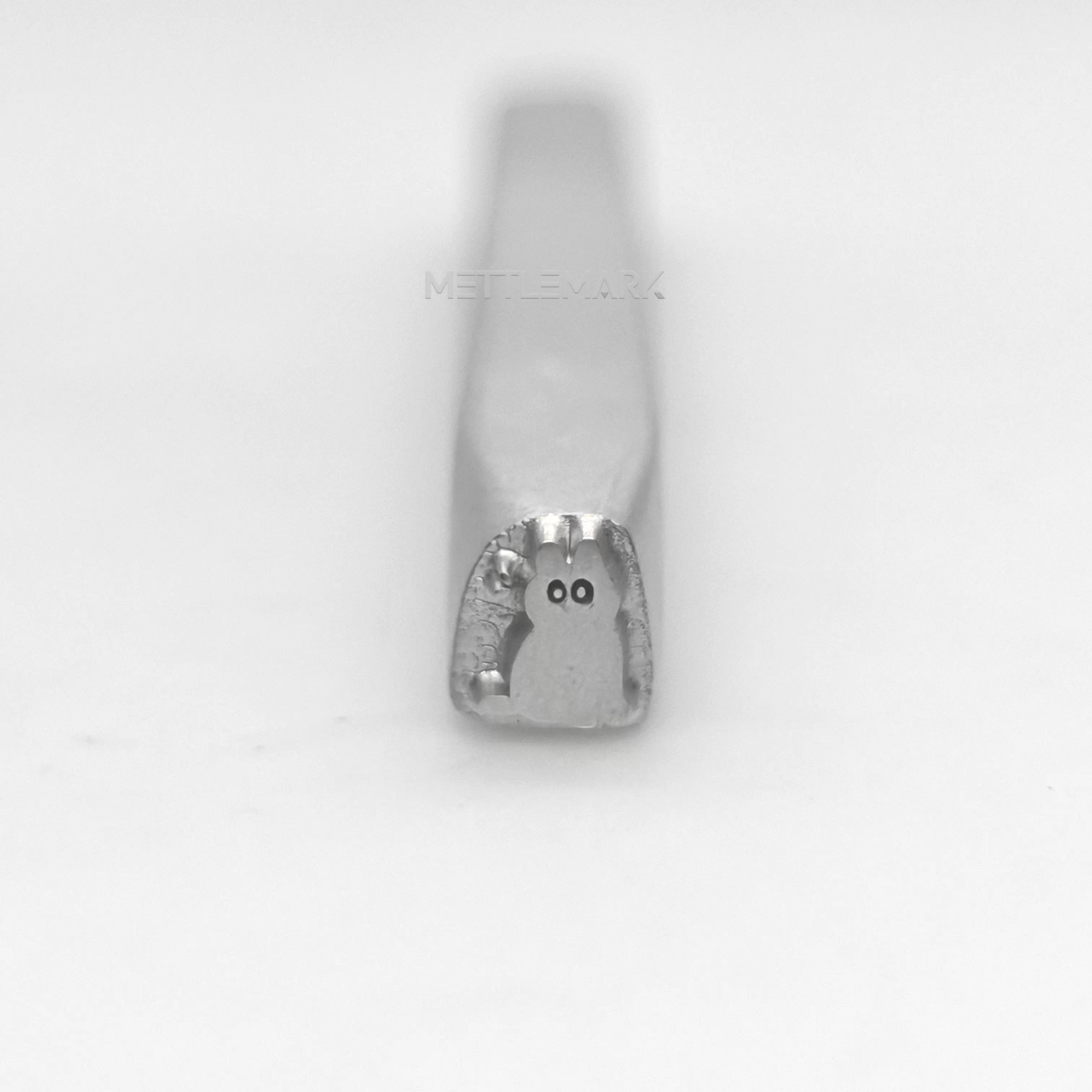 Custom Metal Stamp Kitten Staring in Still A Cat Gazes Blankly - Memk-0809