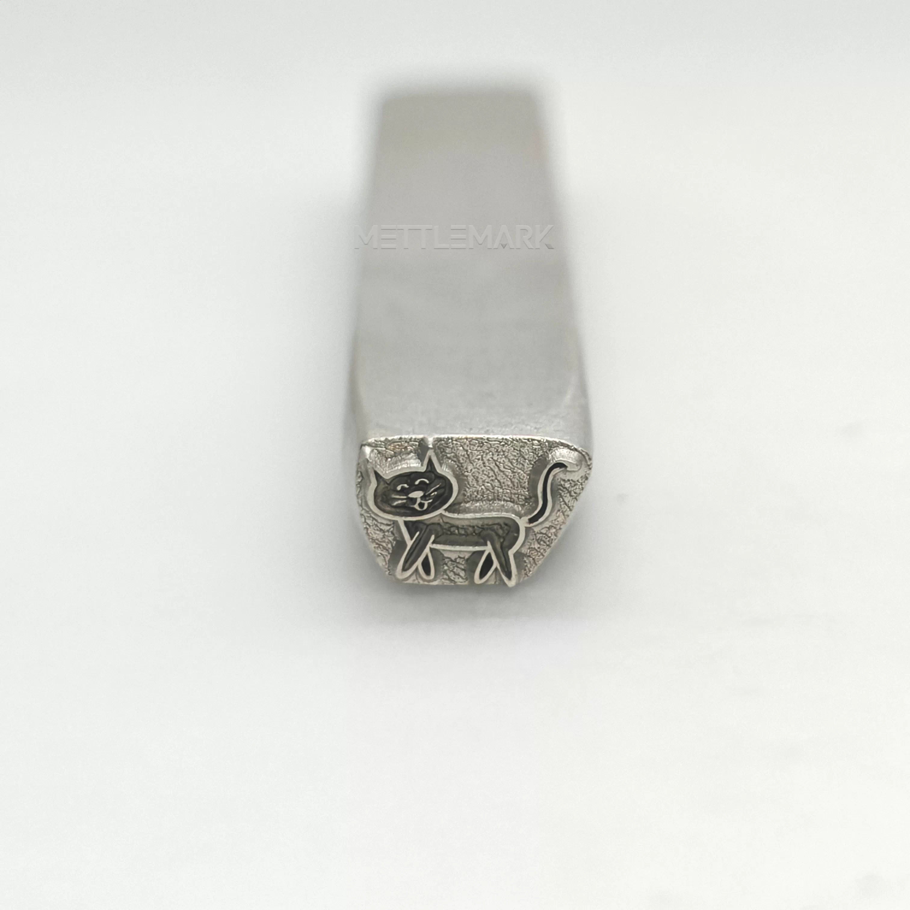 Custom Metal Design Stamp Kitten Walking - Memk-0810