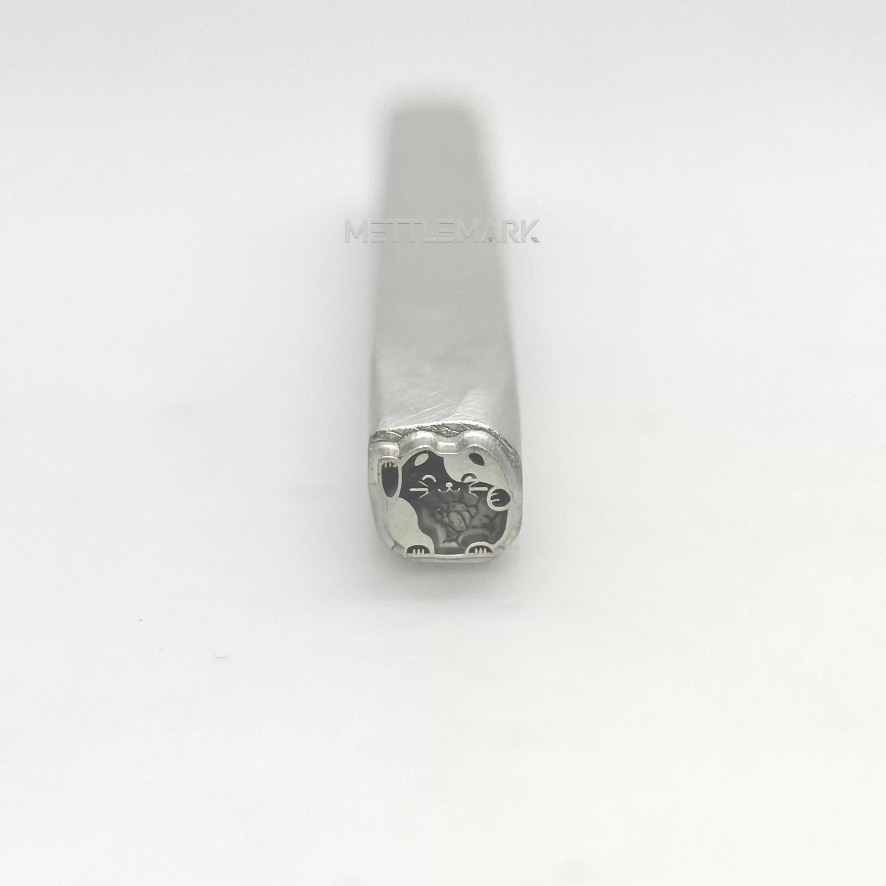 Custom Metal Design Stamp Cat Waving Kitten Waving Maneki Neko - Memk-0792