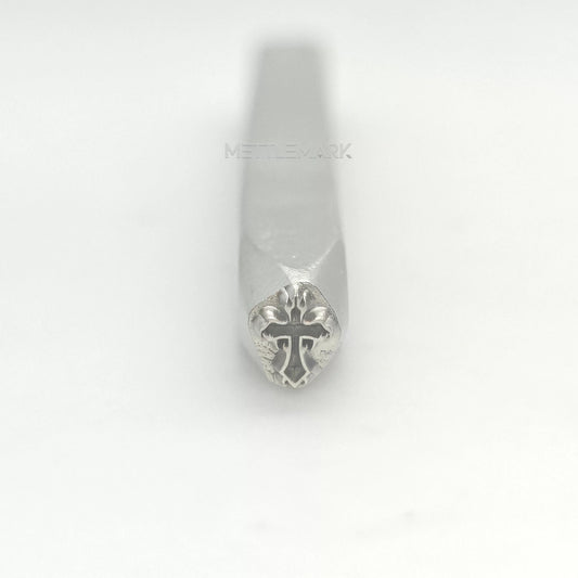 Custom Metal Design Stamp Cross Flame Cross - Memk-0450