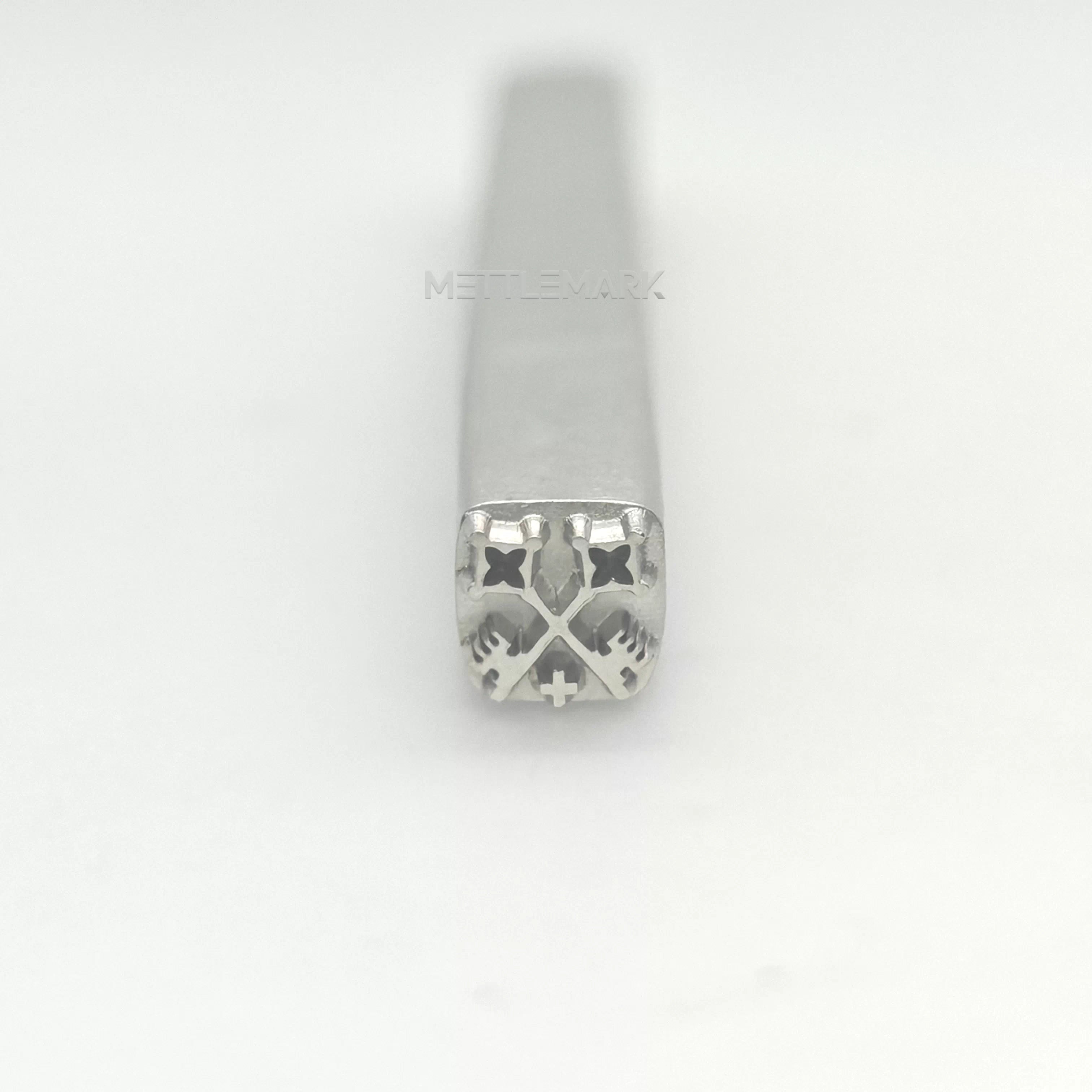 Custom Metal Design Stamp Cross Two Keys Cross Symbol - Memk-0433
