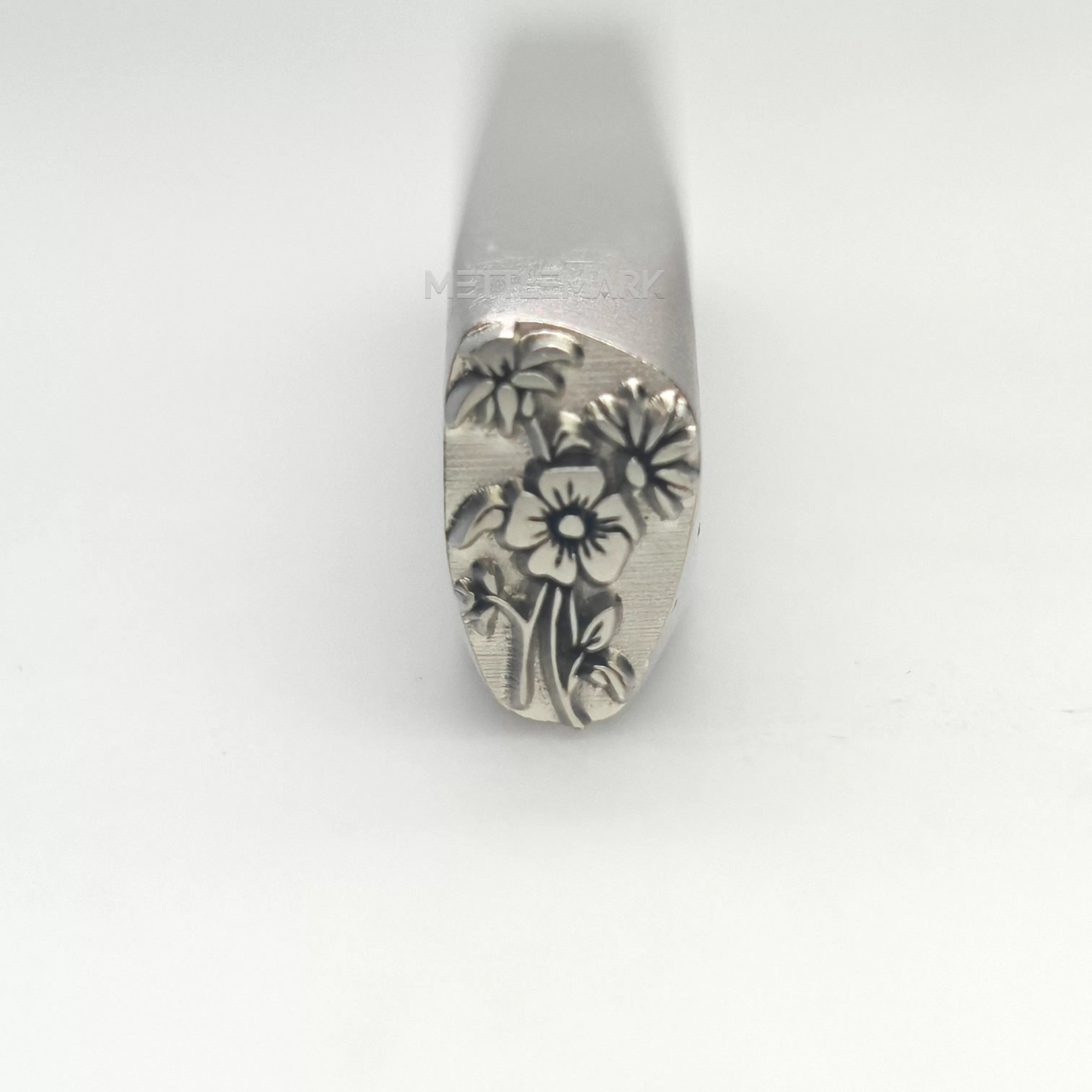 Custom Metal Design Stamp Flowers - Memk-1291