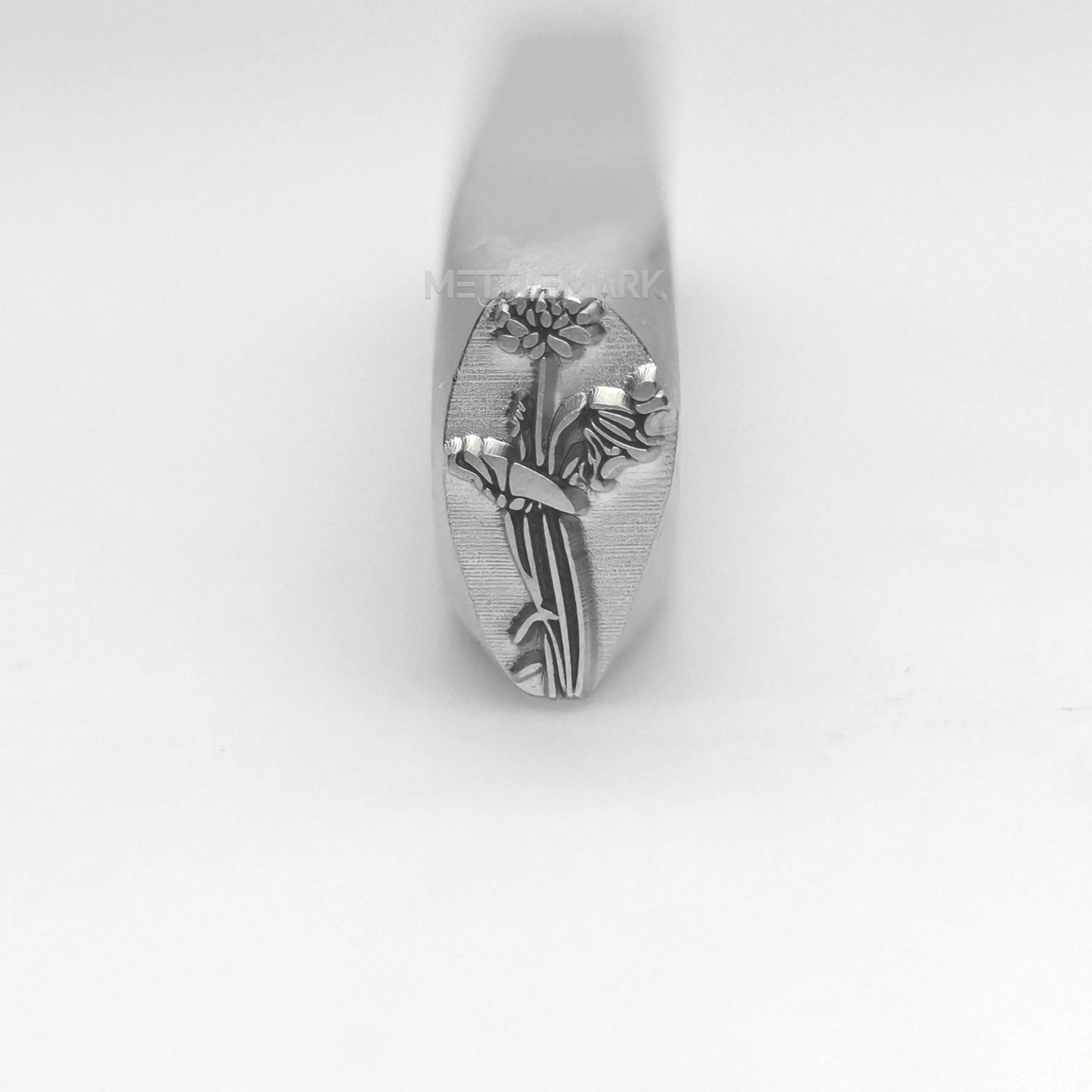 Custom Metal Design Stamp Flowers - Memk-1275