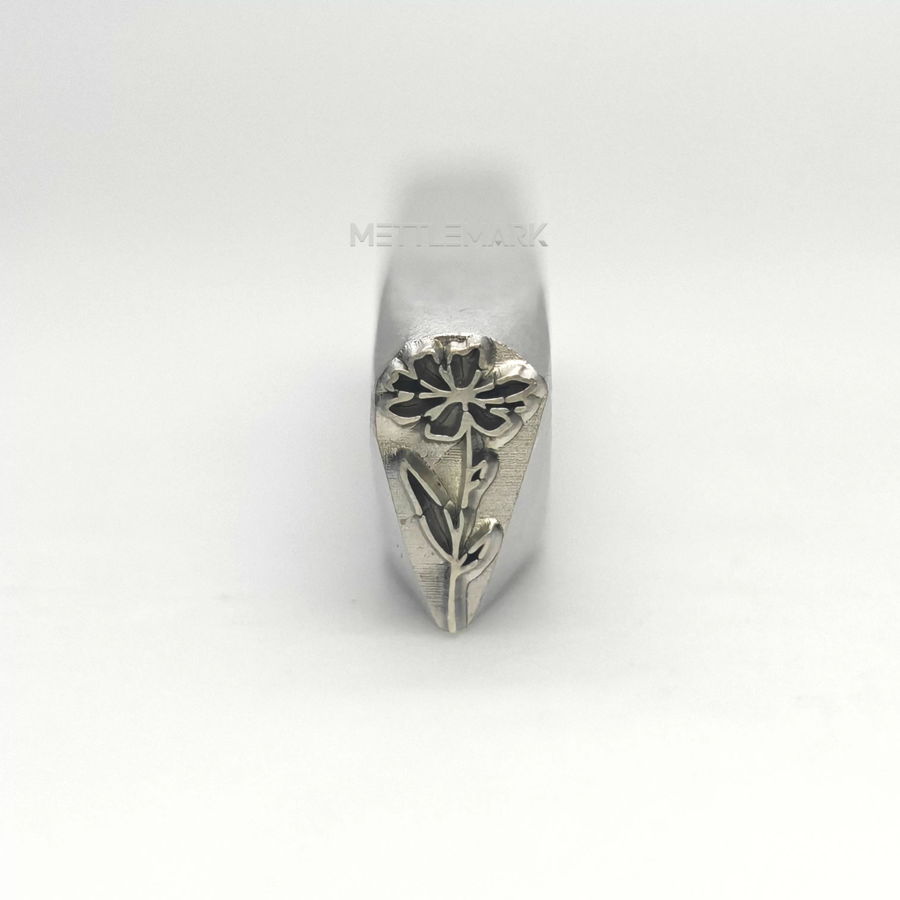 Custom Metal Design Stamp Flowers - Memk-1276