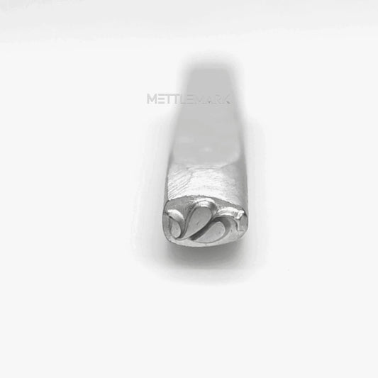 Custom Metal Design Stamp Flowers Small Leaf Symbol - Memk-1212