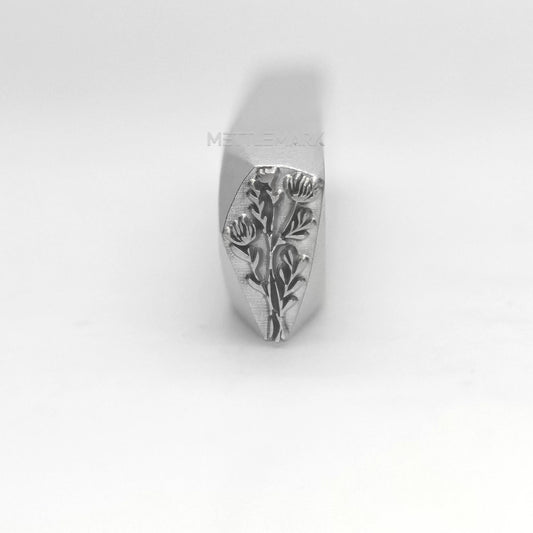 Custom Metal Design Stamp Flowers Small Shrub - Memk-1216