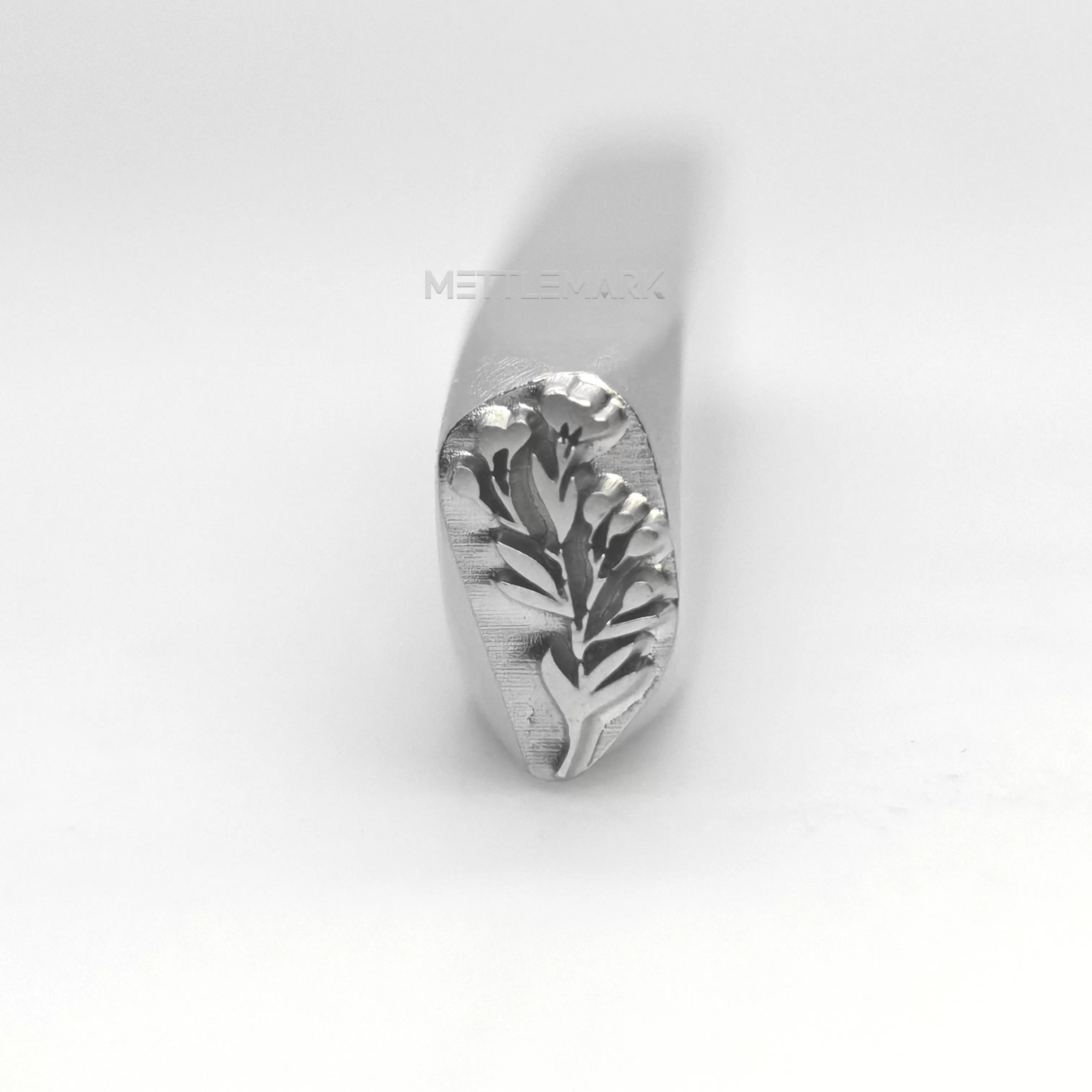 Custom Metal Design Stamp Flowers Small Shrub 4 - Memk-1219