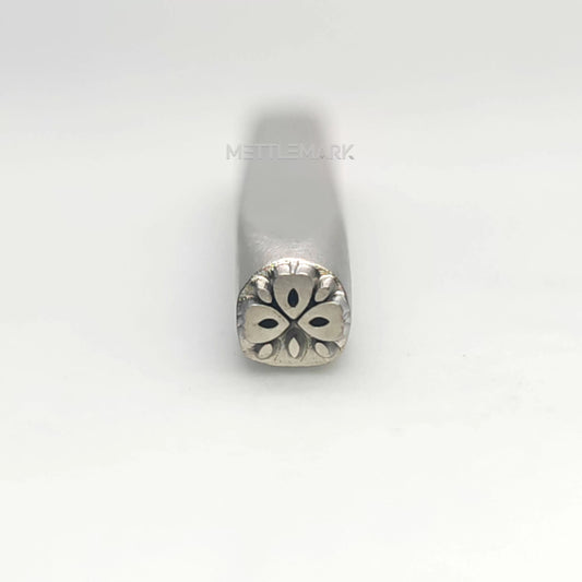 Custom Metal Design Stamp Three-Petal Flower - Memk-1199