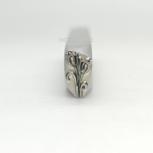 Custom Metal Design Stamp Flowers Tulip 1 - Memk-1287